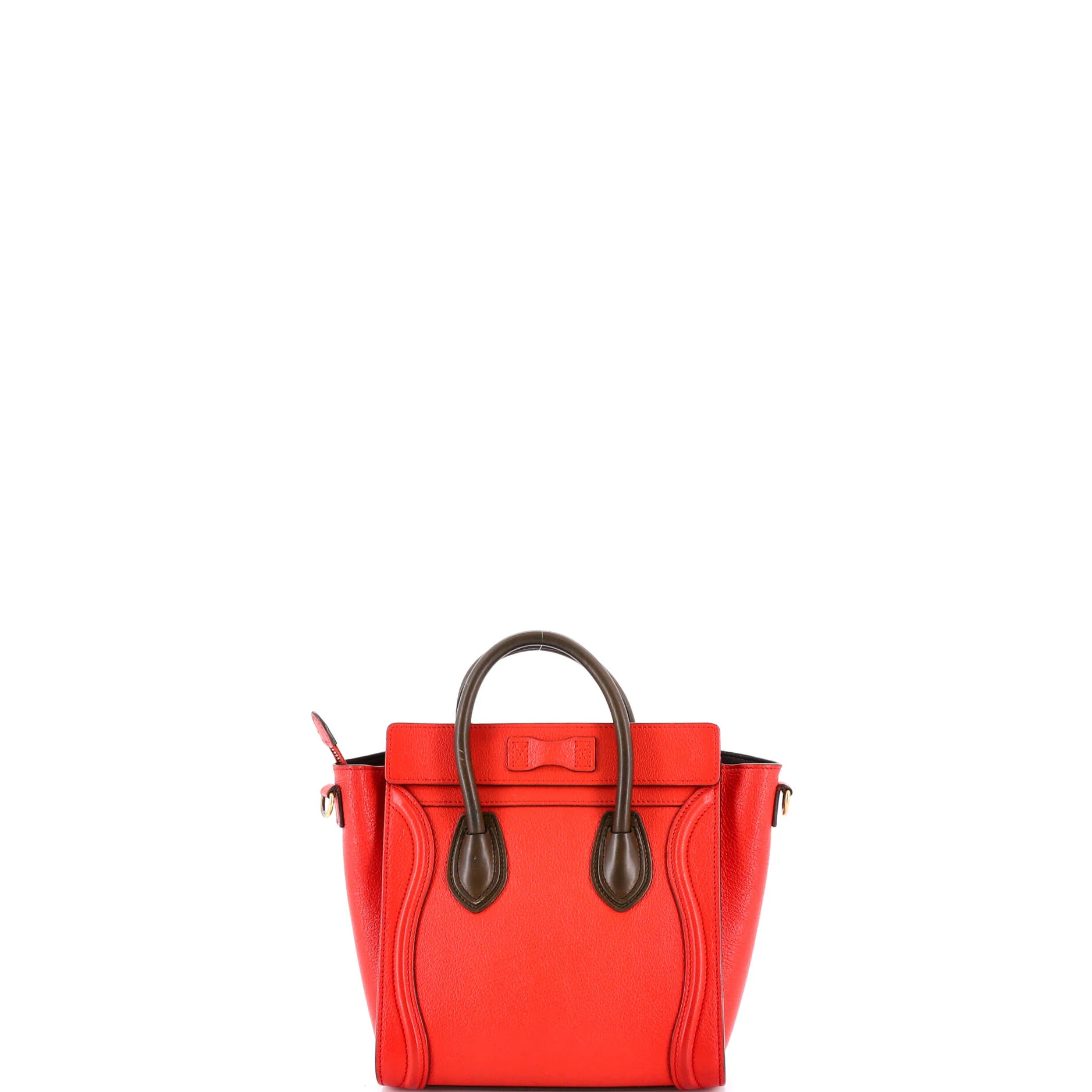 Bicolor Luggage Bag Grainy Leather Nano - Image 3