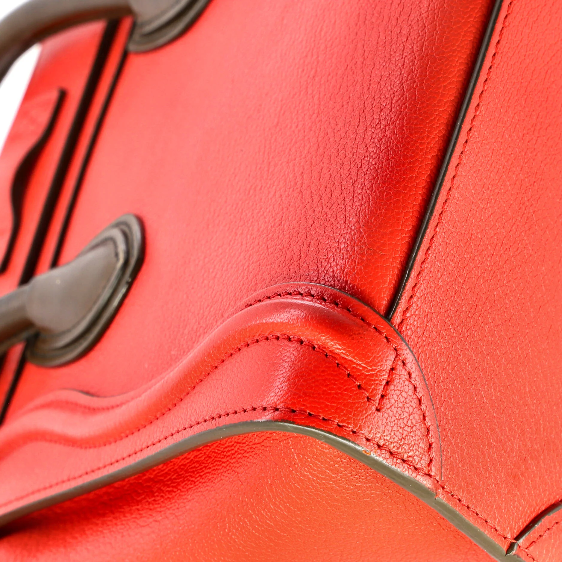Bicolor Luggage Bag Grainy Leather Nano - Image 7