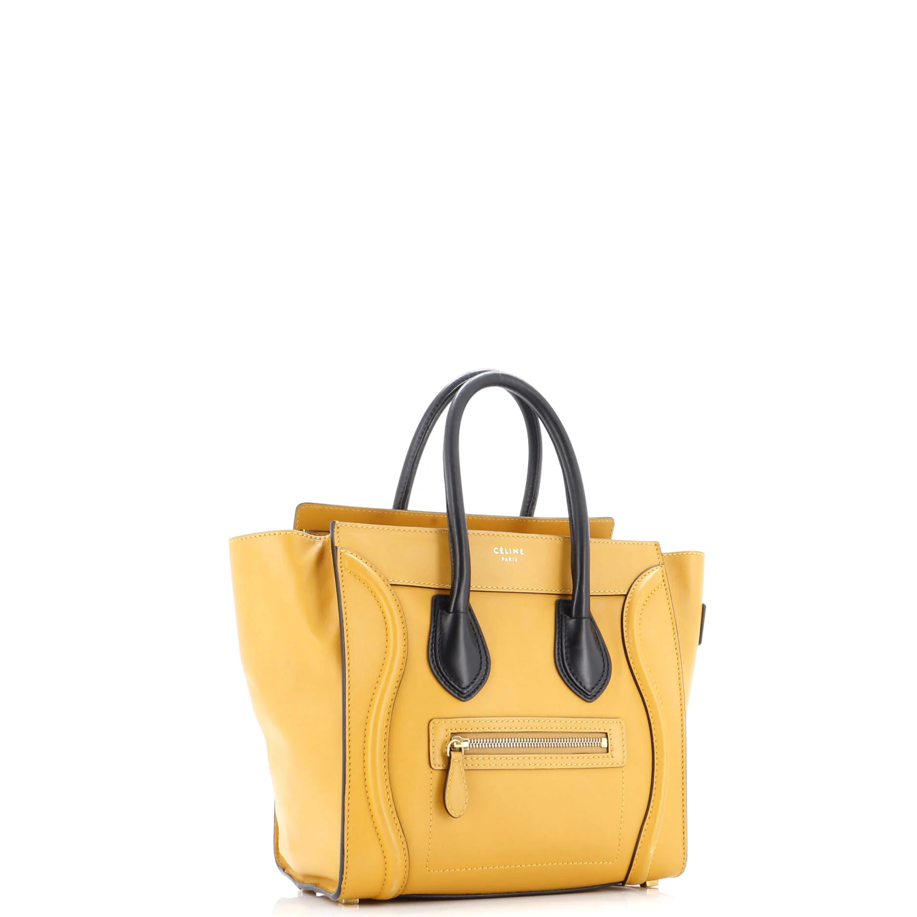 Bicolor Luggage Bag Leather Micro - Image 2