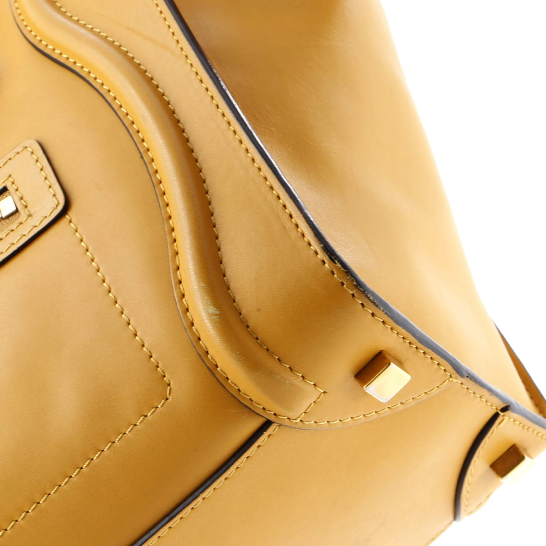 Bicolor Luggage Bag Leather Micro - Image 6