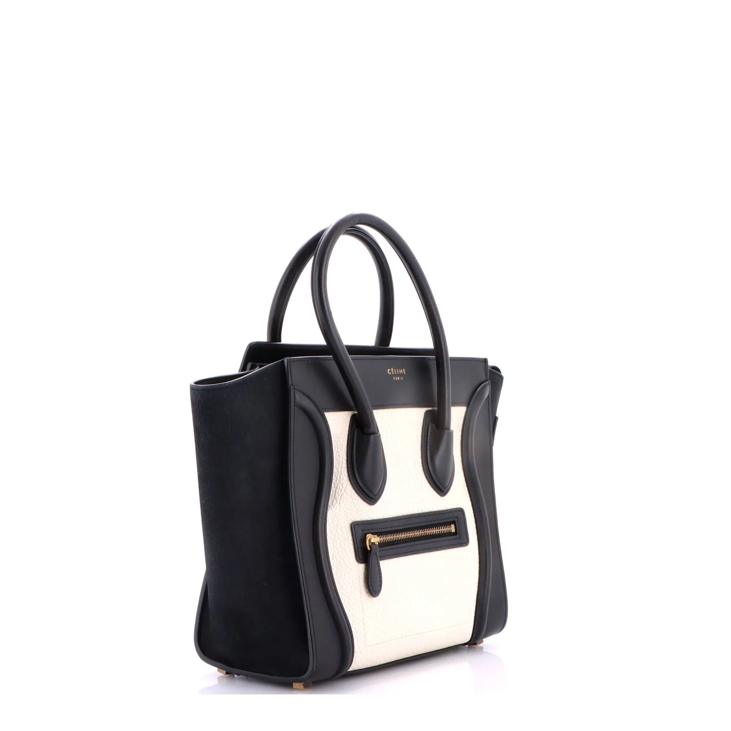 Bicolor Luggage Bag Leather Micro - Image 2