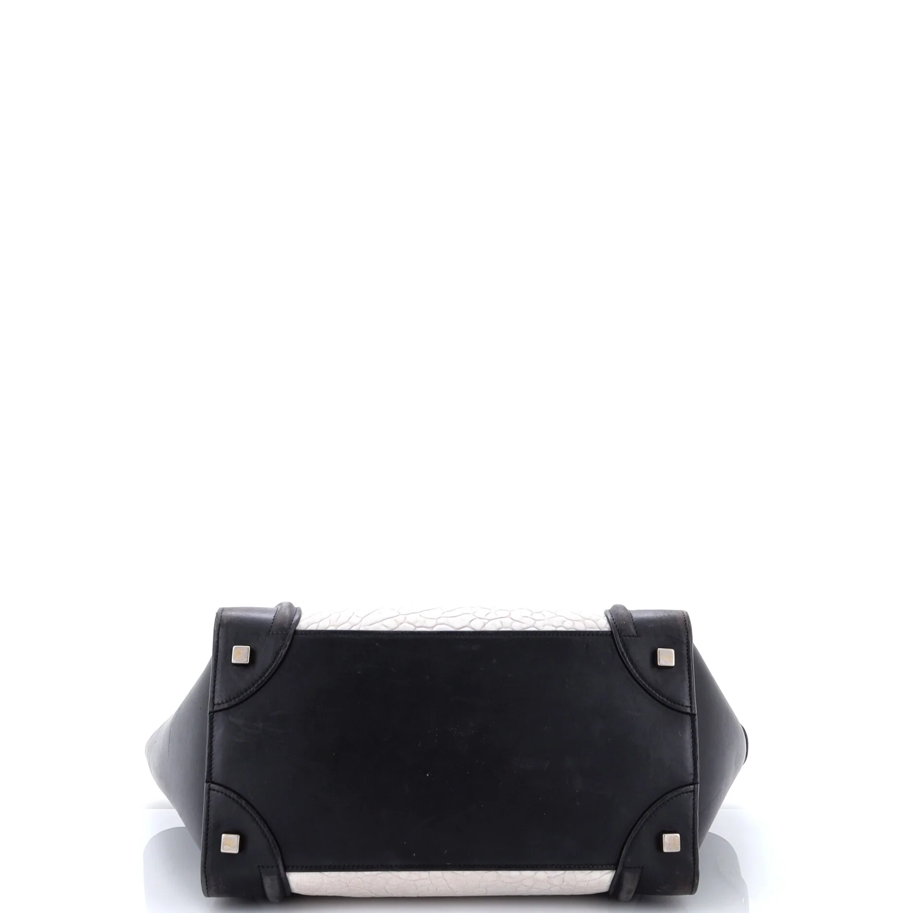 Bicolor Luggage Bag Leather Micro - Image 4