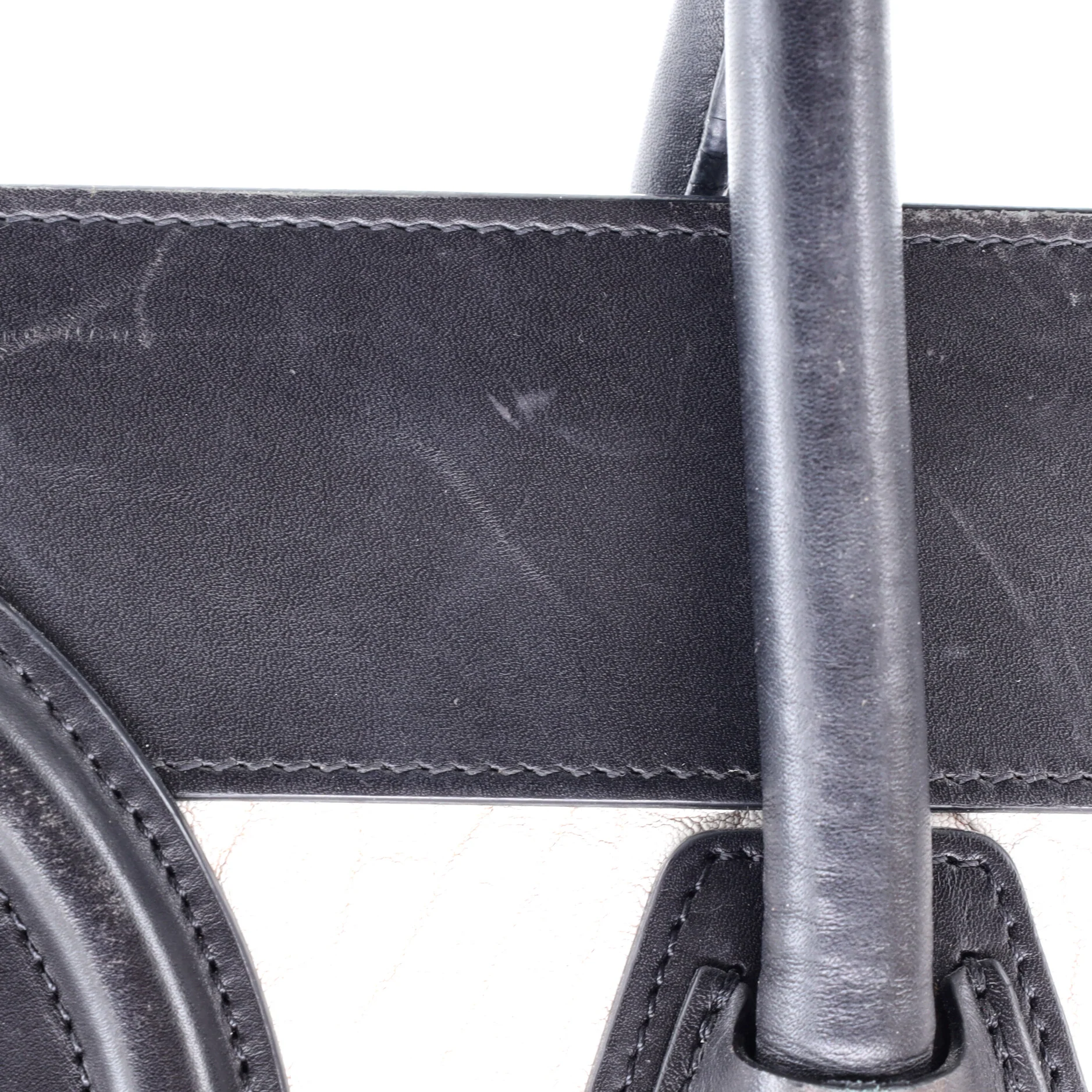 Bicolor Luggage Bag Leather Micro - Image 7