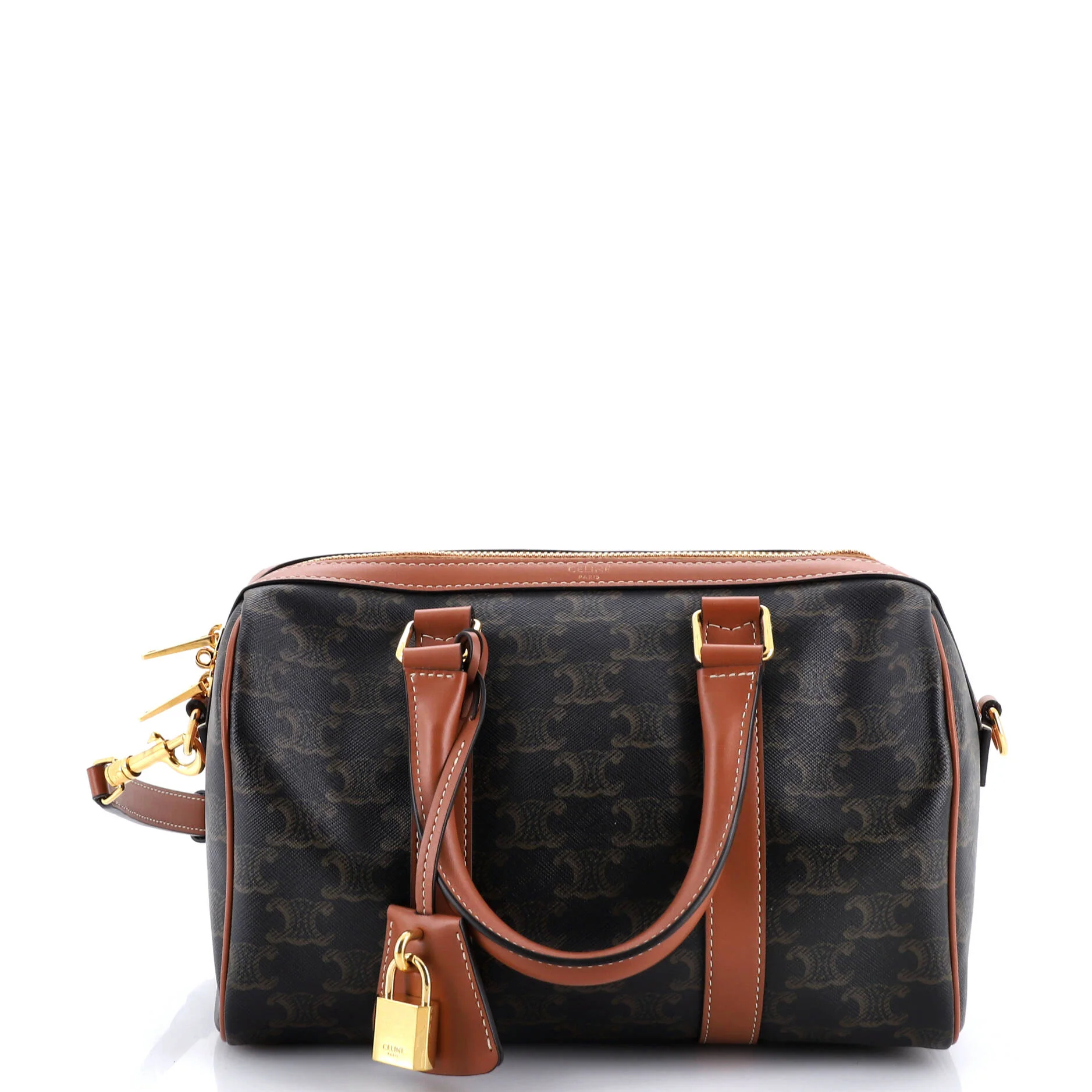 Boston Bag Triomphe Coated Canvas Medium