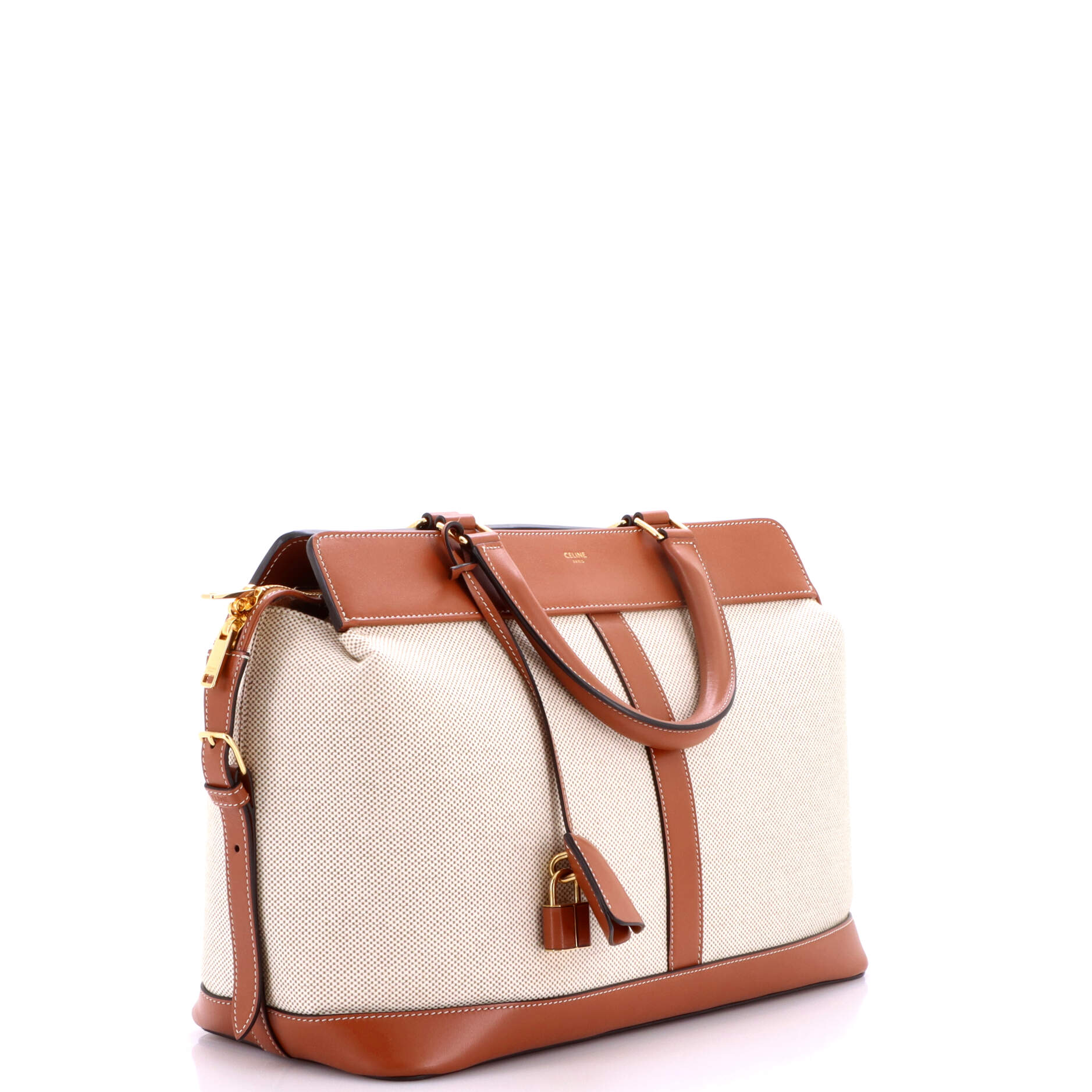 Cabas de France Tote Canvas with Leather Medium - Image 2