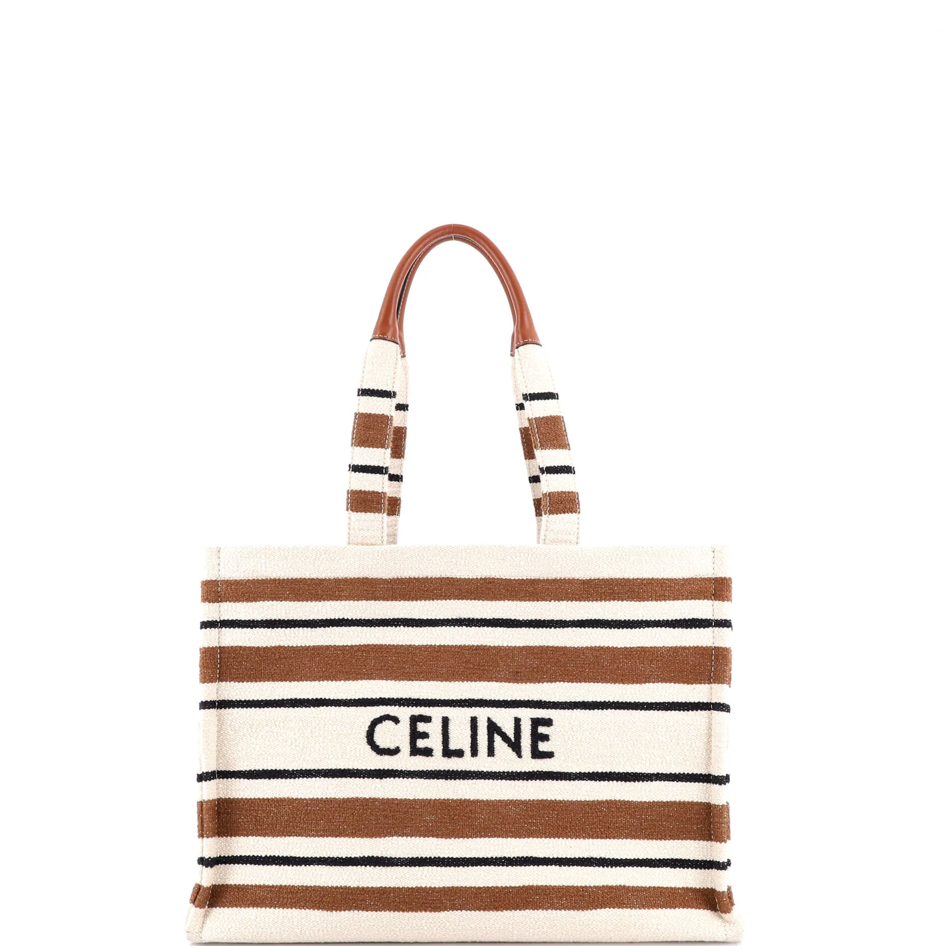Cabas Thais Tote Striped Jacquard Textile Large - Image 3