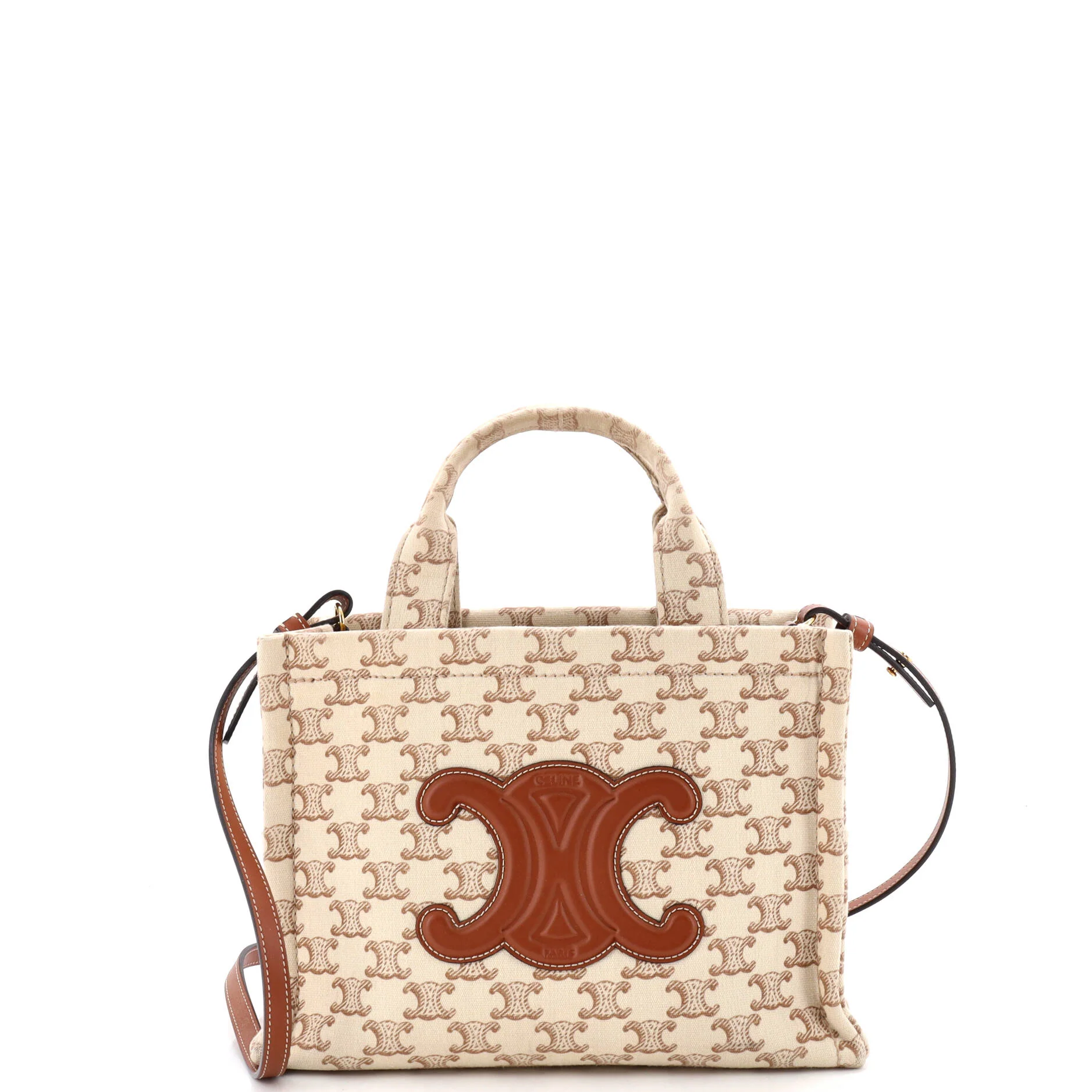 Cabas Thais Tote Triomphe Printed Canvas Small