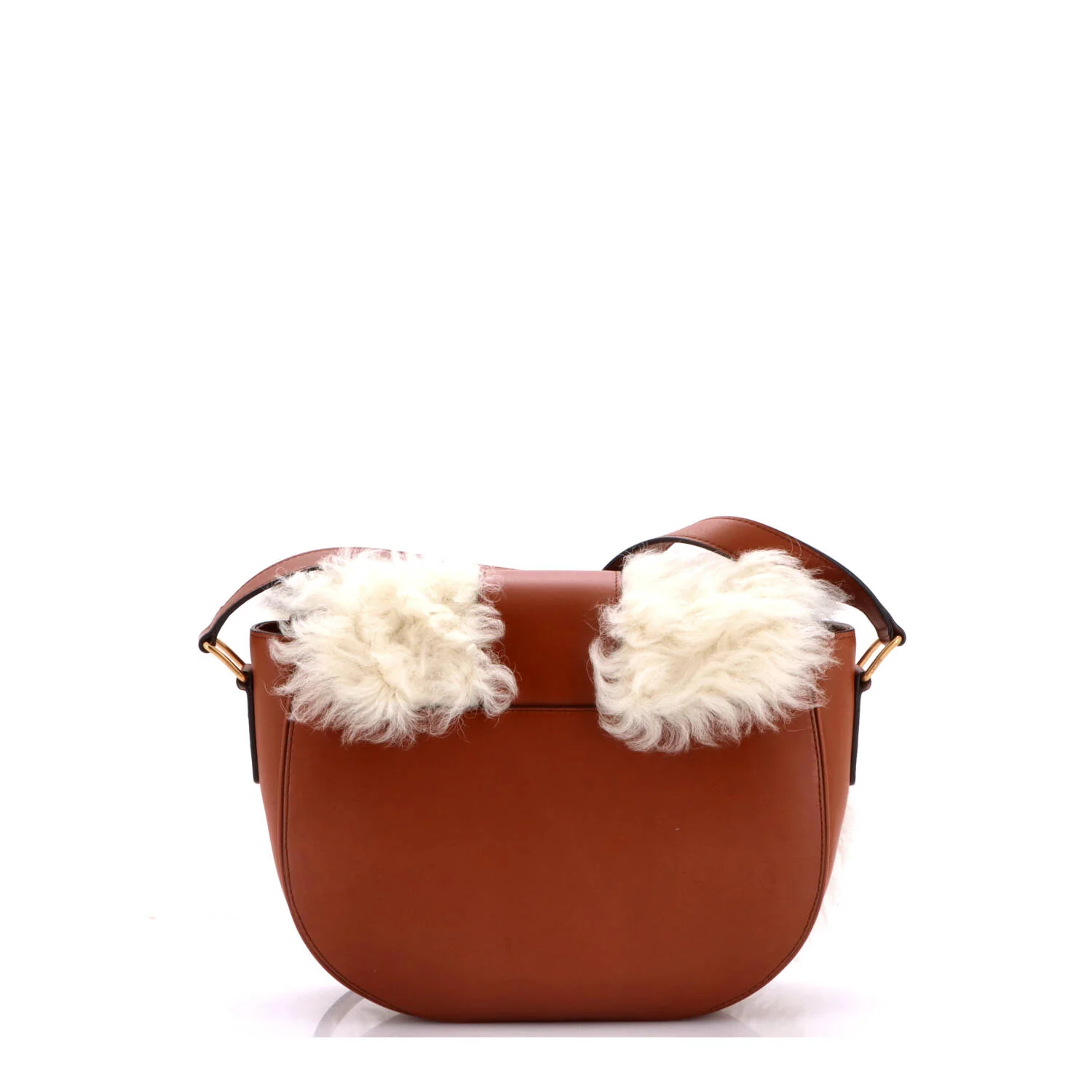 Camarat Fringe Crossbody Bag Shearling with Leather Medium - Image 3