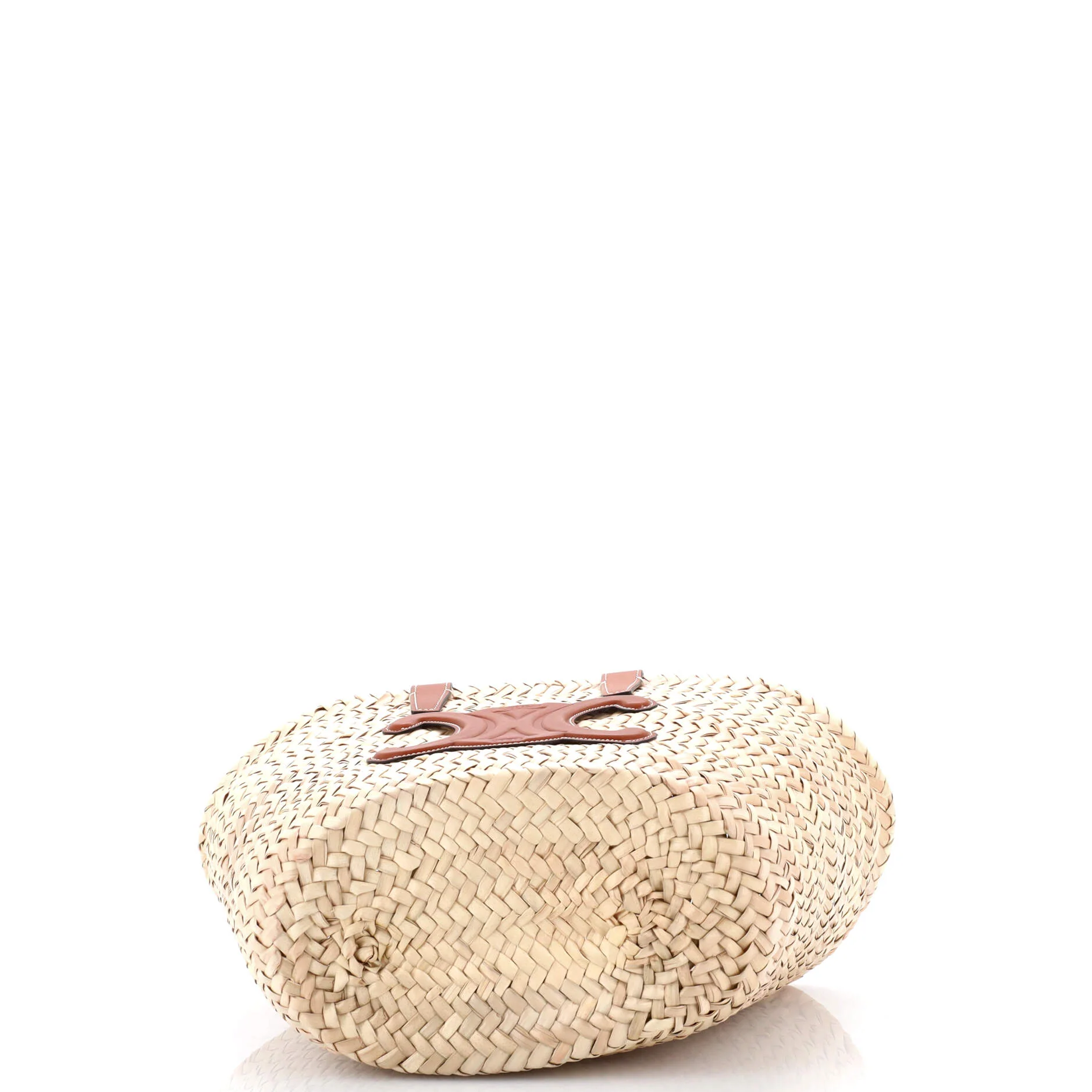 Classic Panier Basket Tote Raffia and Leather Teen - Image 4