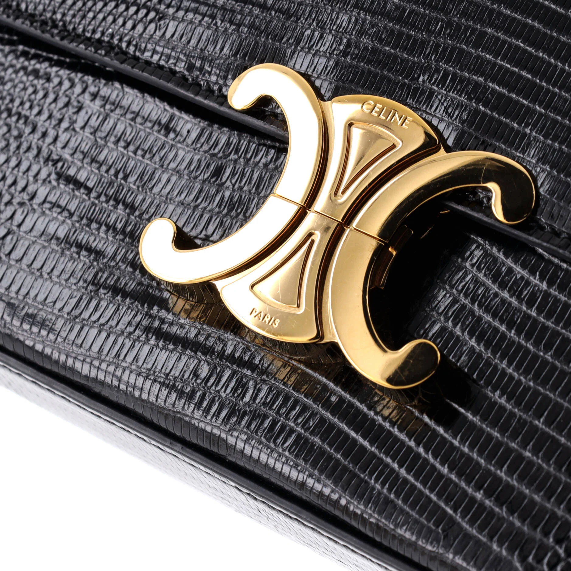 Claude Chain Shoulder Bag Lizard - Image 6