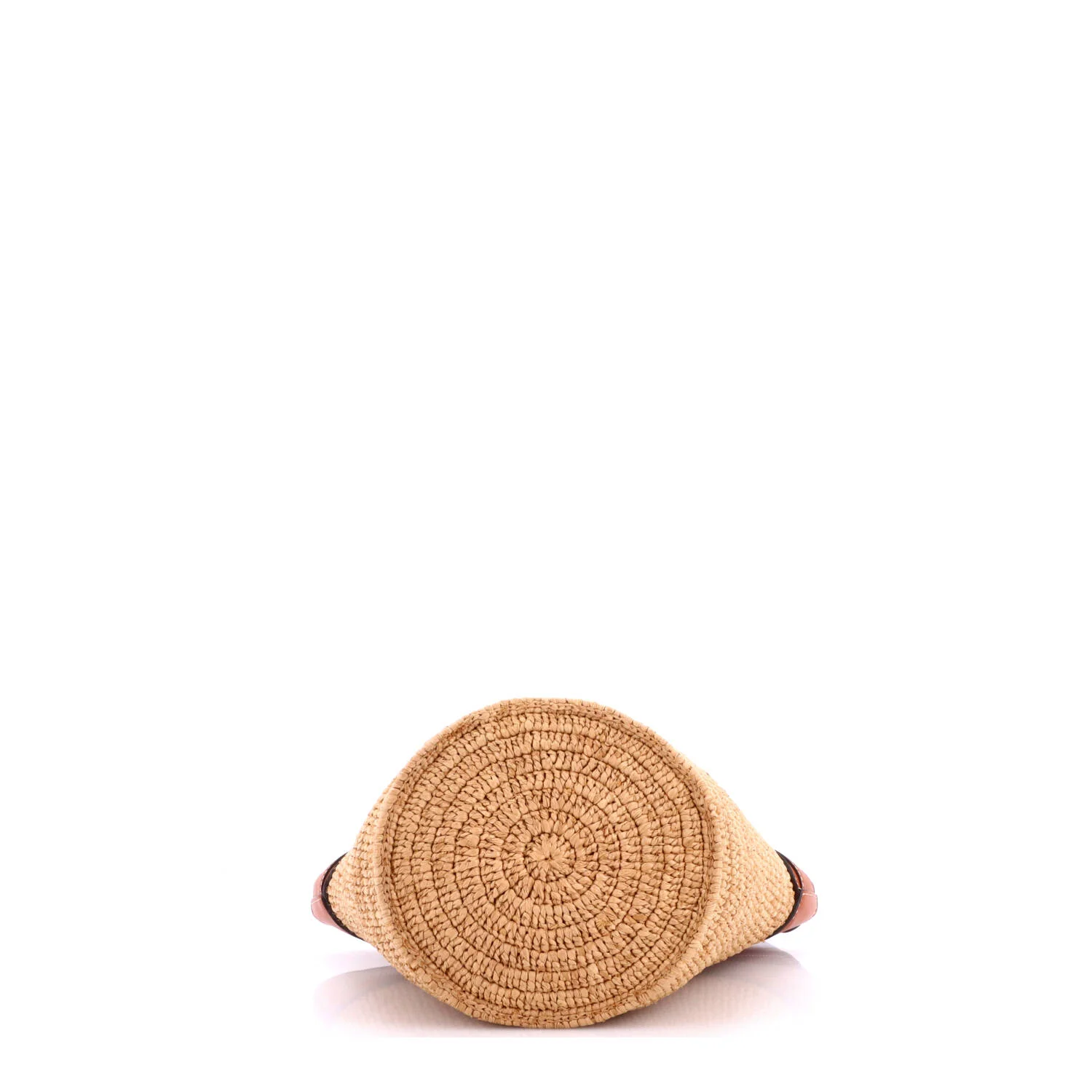 Crecy Bucket Bag Raffia with Leather - Image 4
