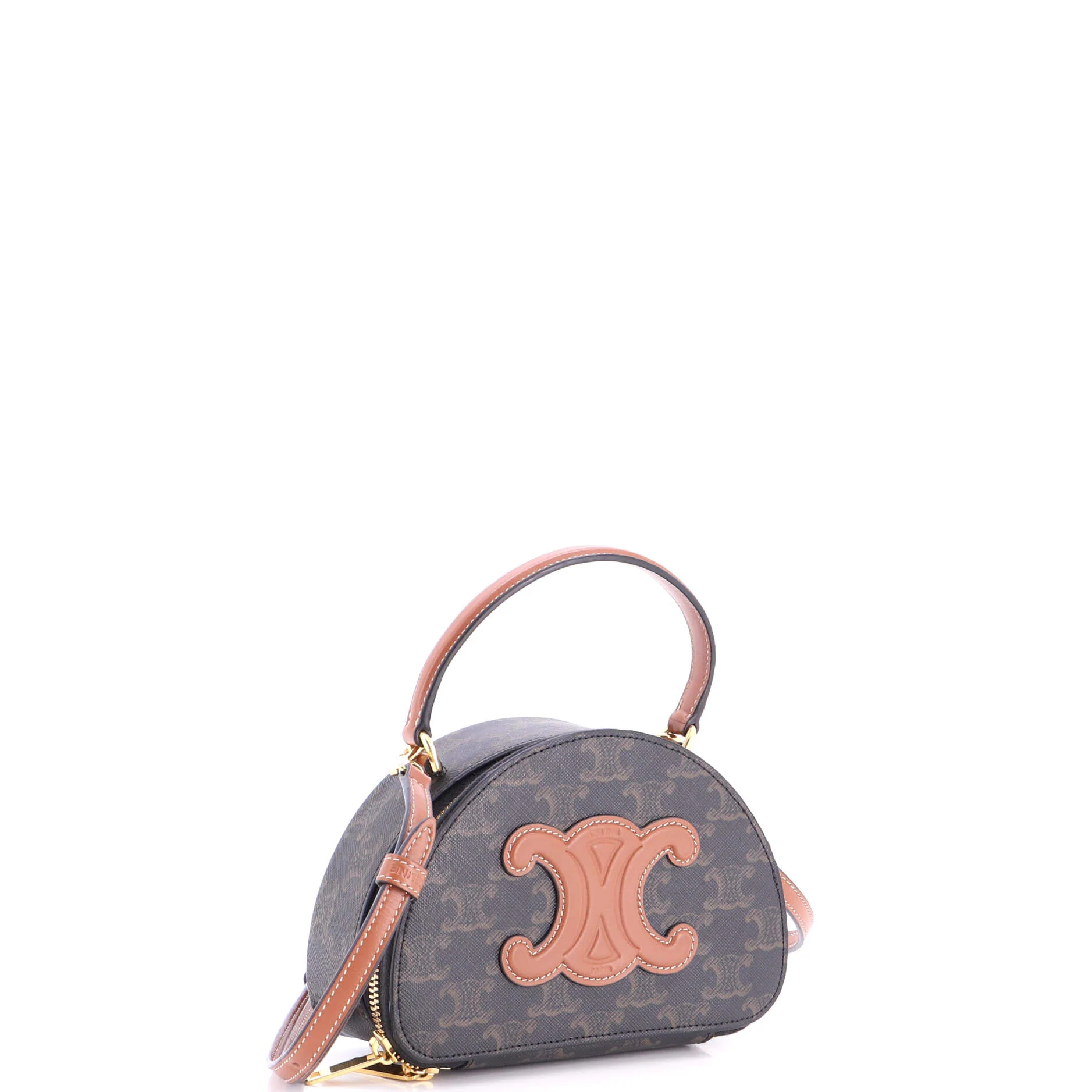 Half Moon Case Triomphe Coated Canvas with Leather - Image 2