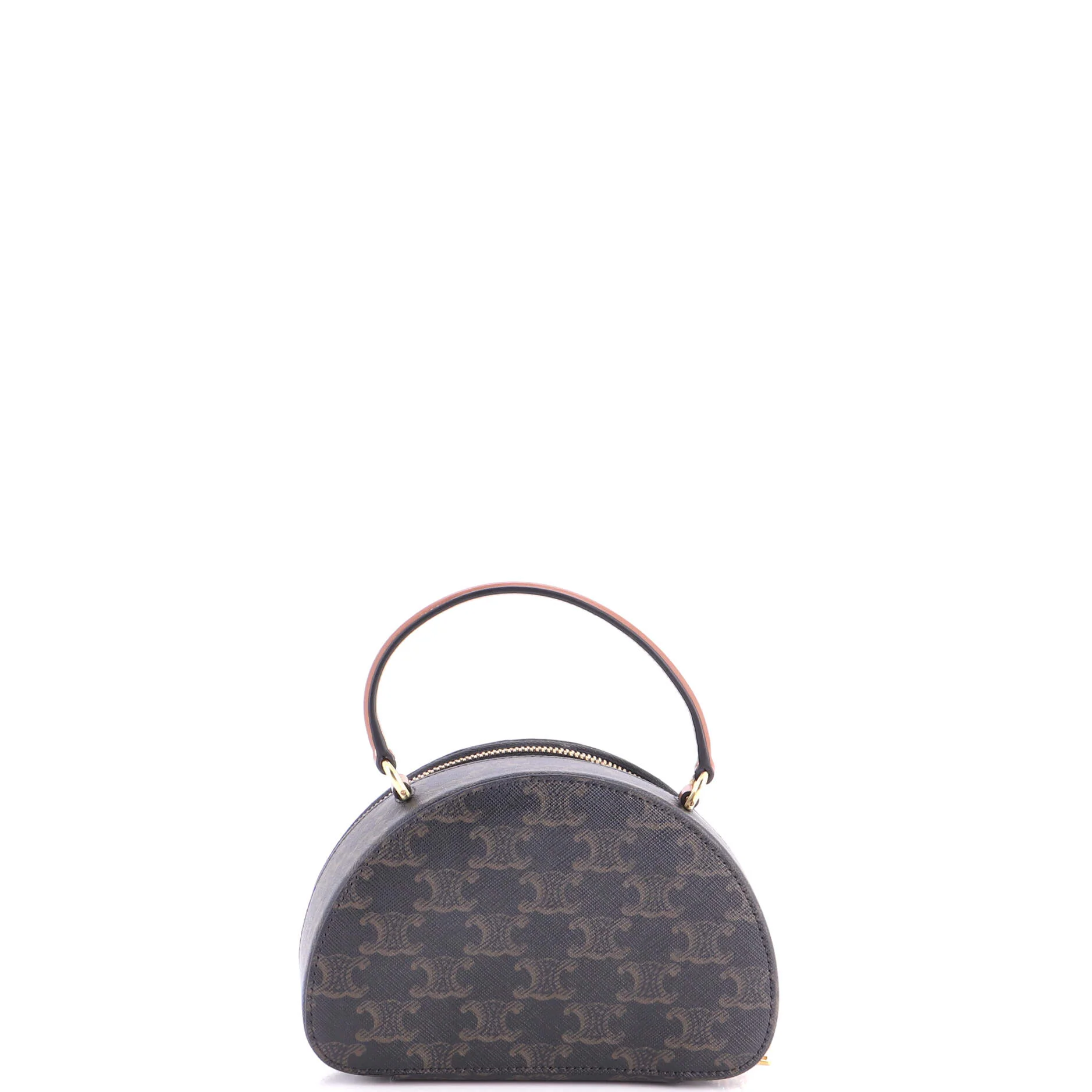 Half Moon Case Triomphe Coated Canvas with Leather - Image 3