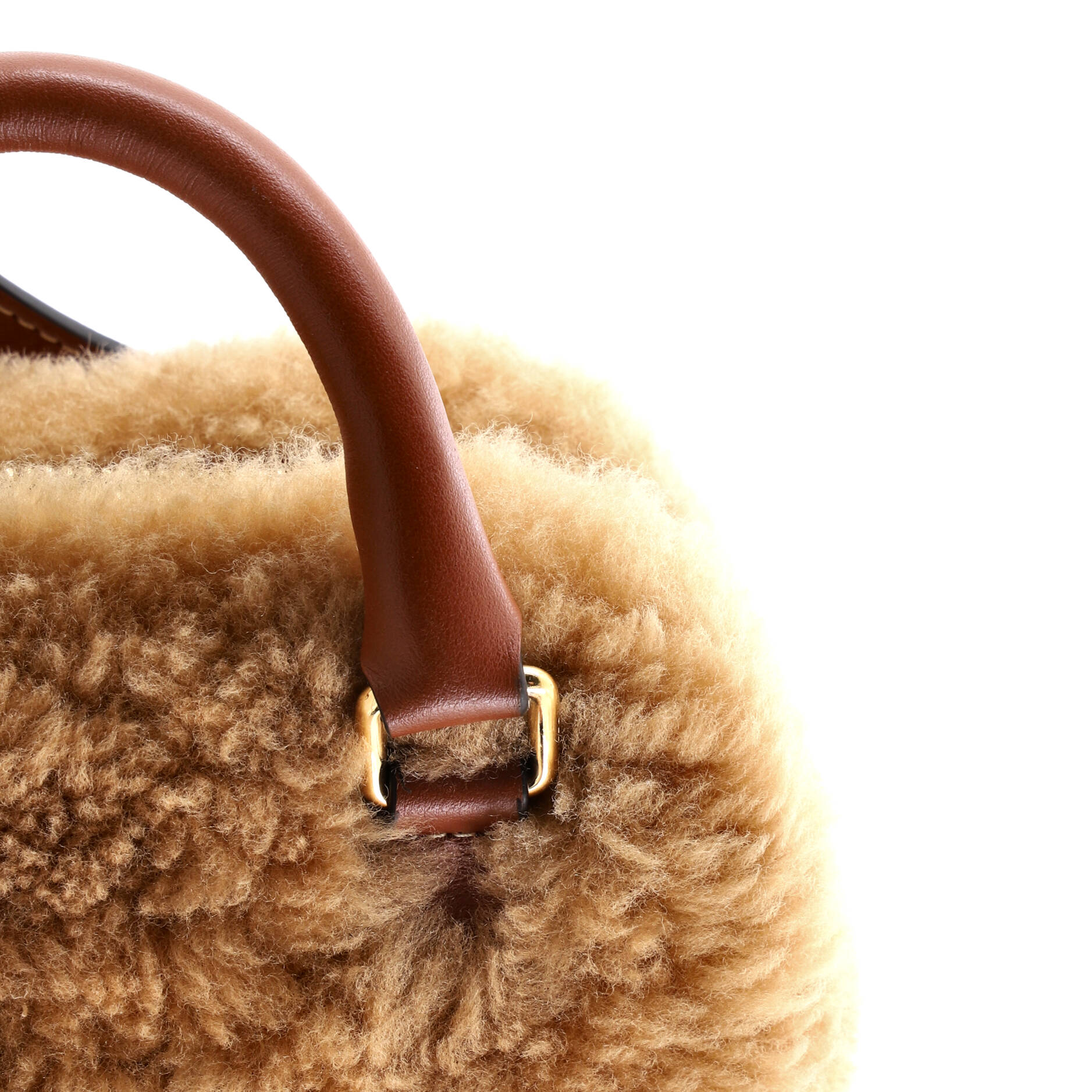 Heart Bag Shearling with Leather Medium - Image 7