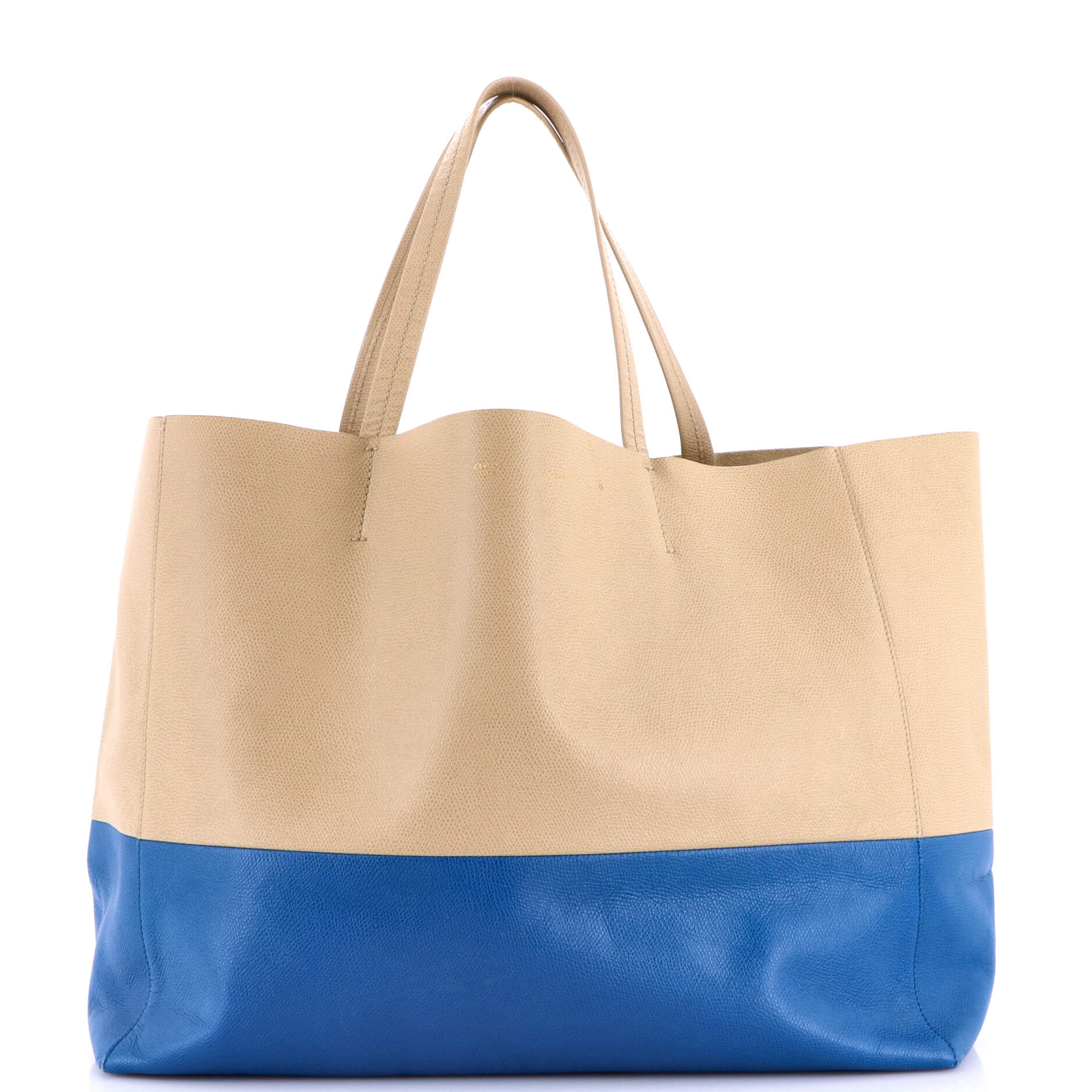 Horizontal Bi-Cabas Tote Leather Large