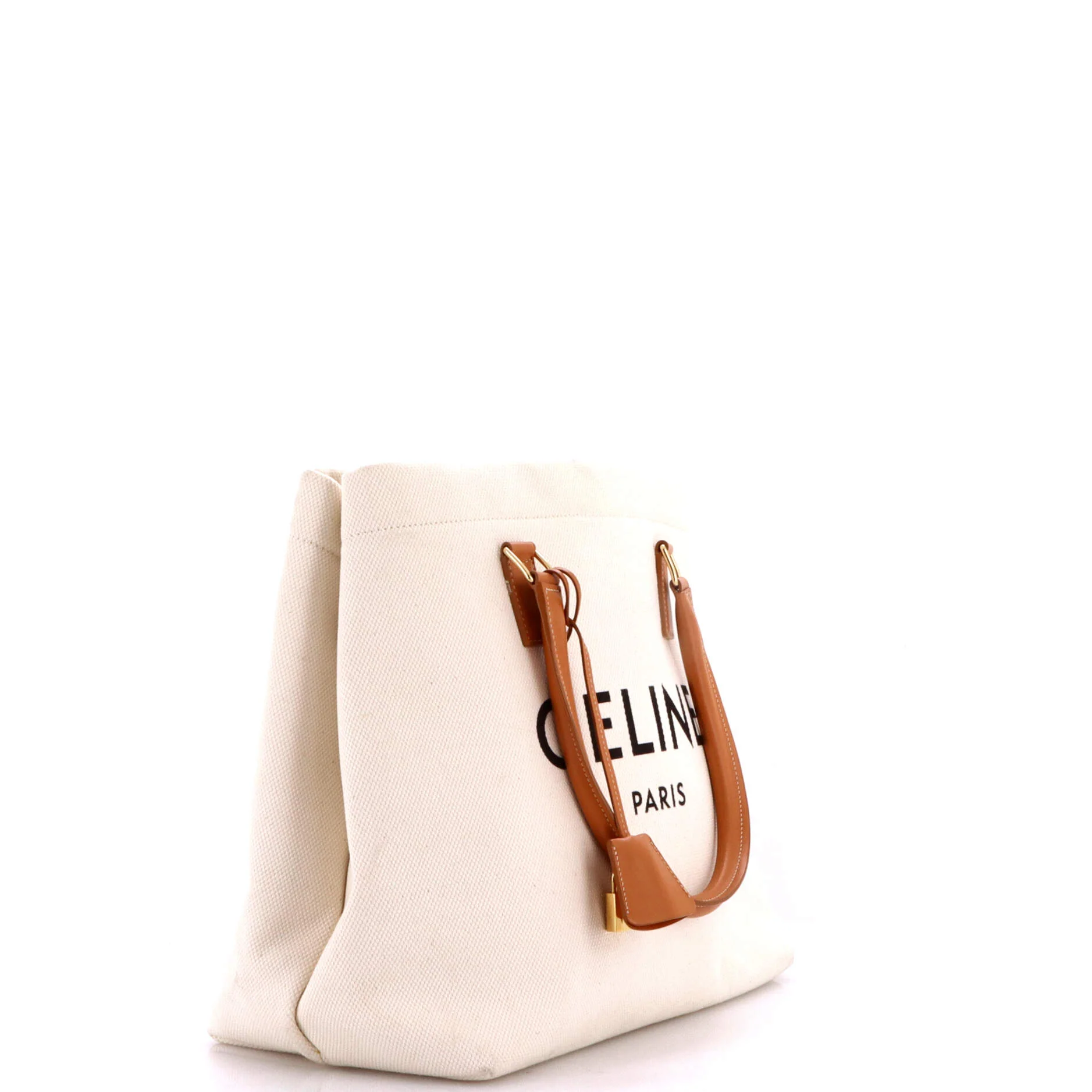 Horizontal Cabas Tote Canvas with Leather Small - Image 2