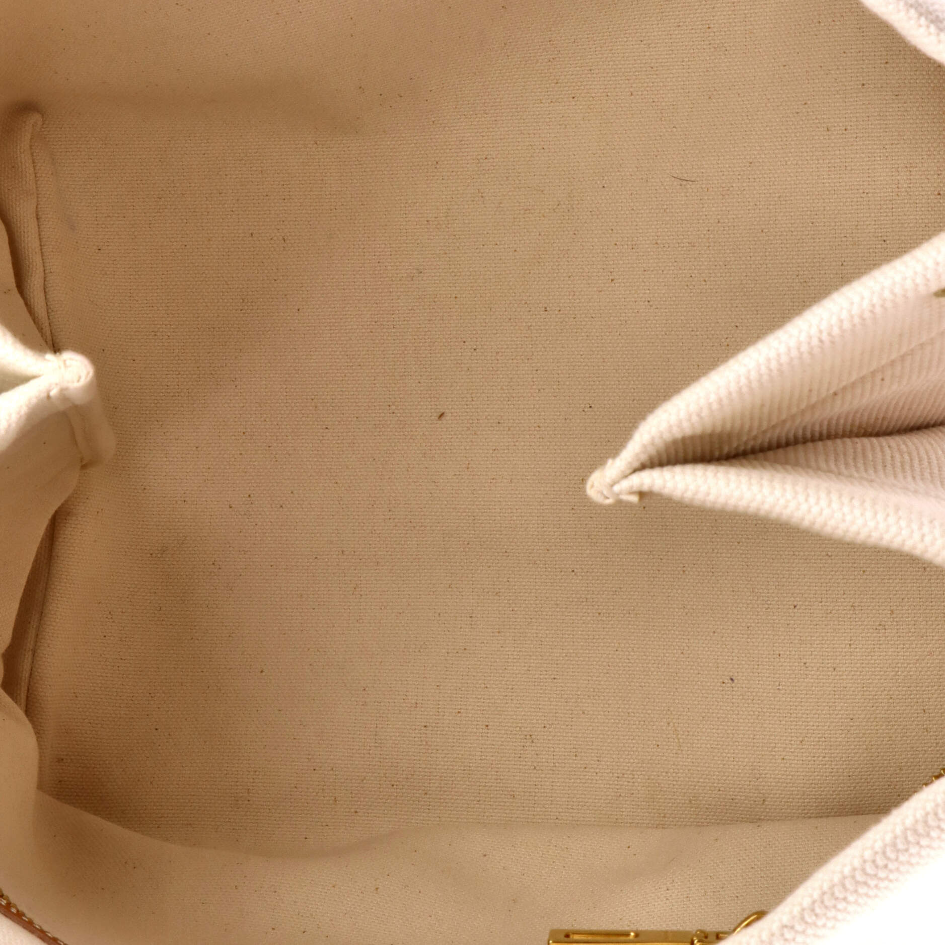 Horizontal Cabas Tote Canvas with Leather Small - Image 5