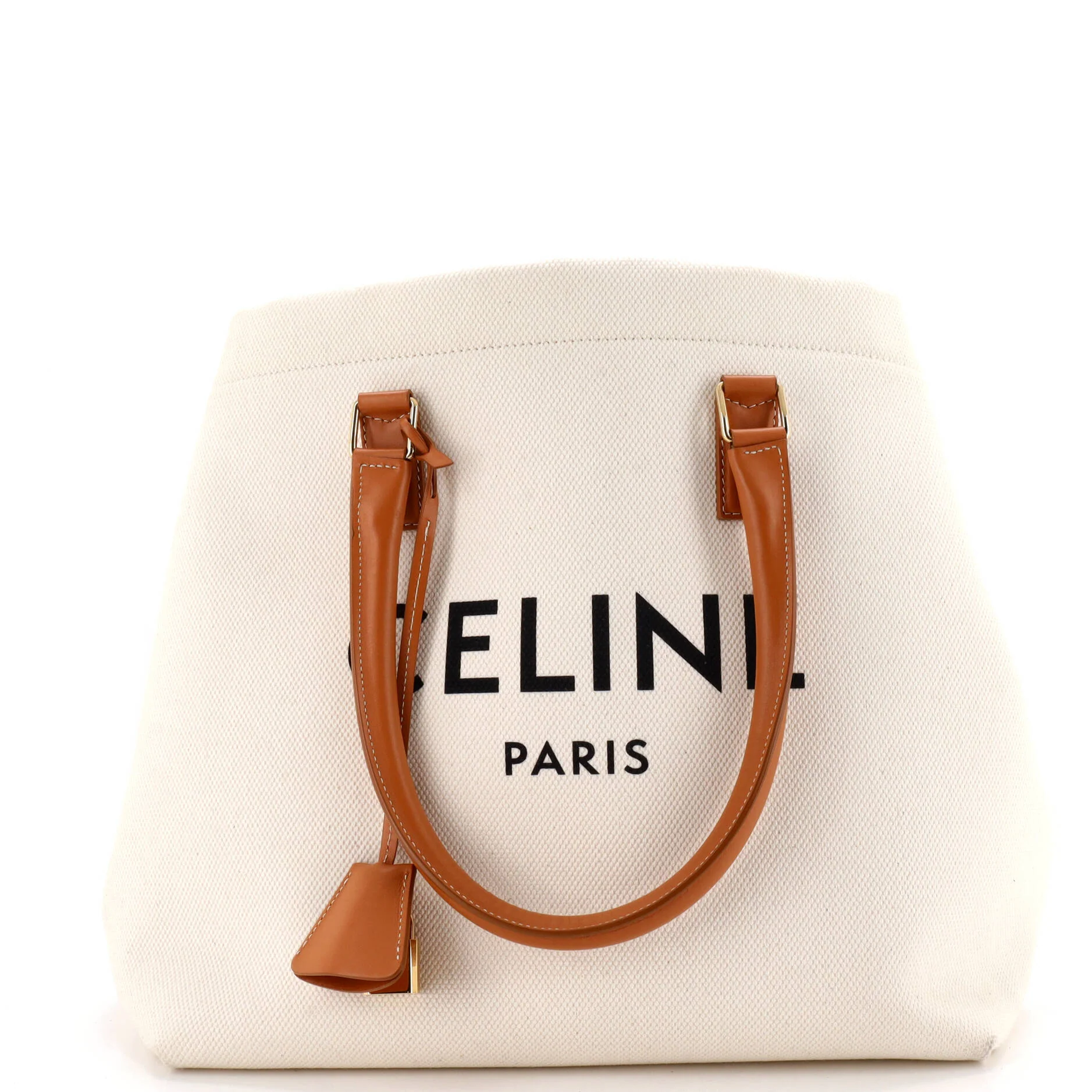 Horizontal Cabas Tote Canvas with Leather Small