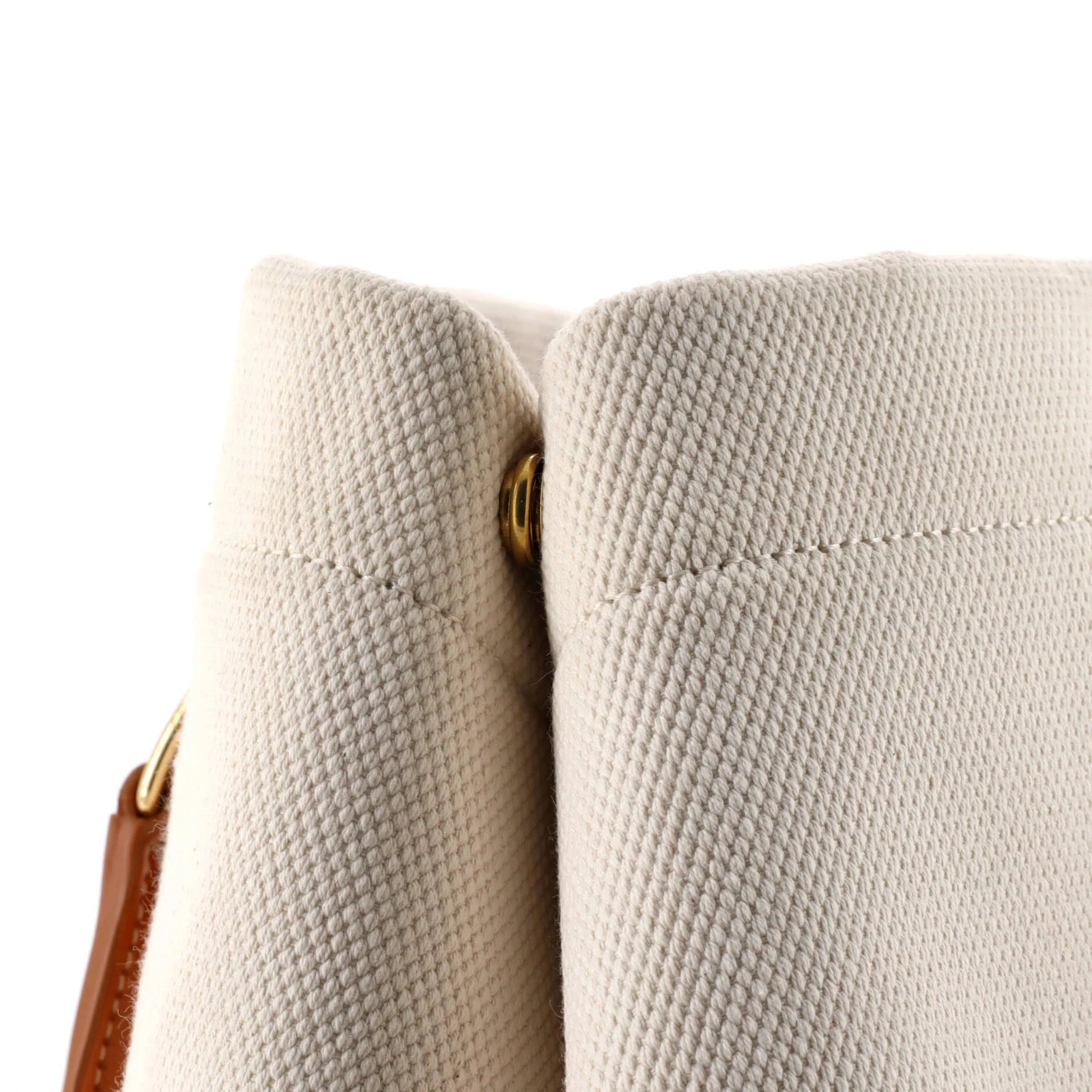 Horizontal Cabas Tote Canvas with Leather Small - Image 6