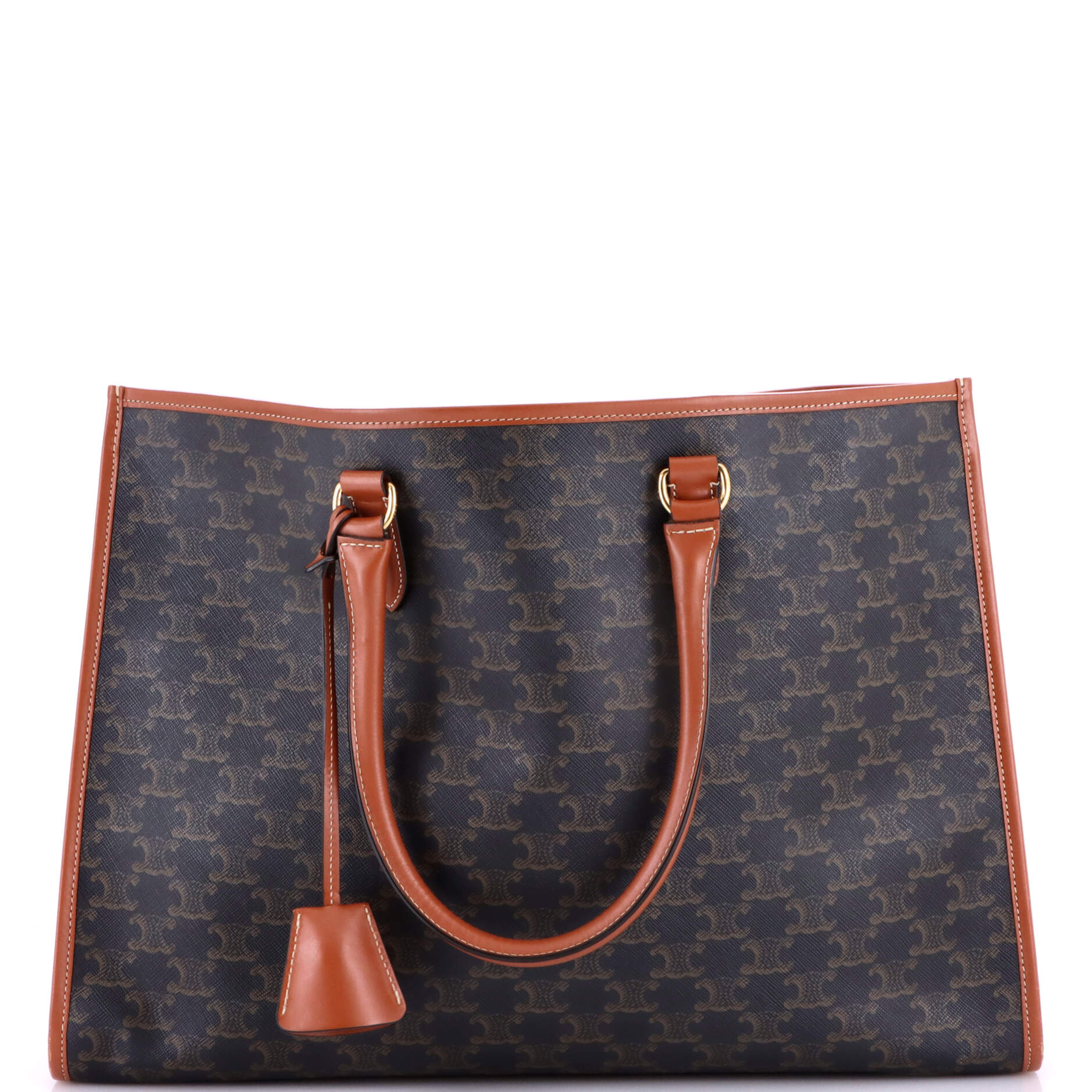 Horizontal Cabas Tote Triomphe Coated Canvas