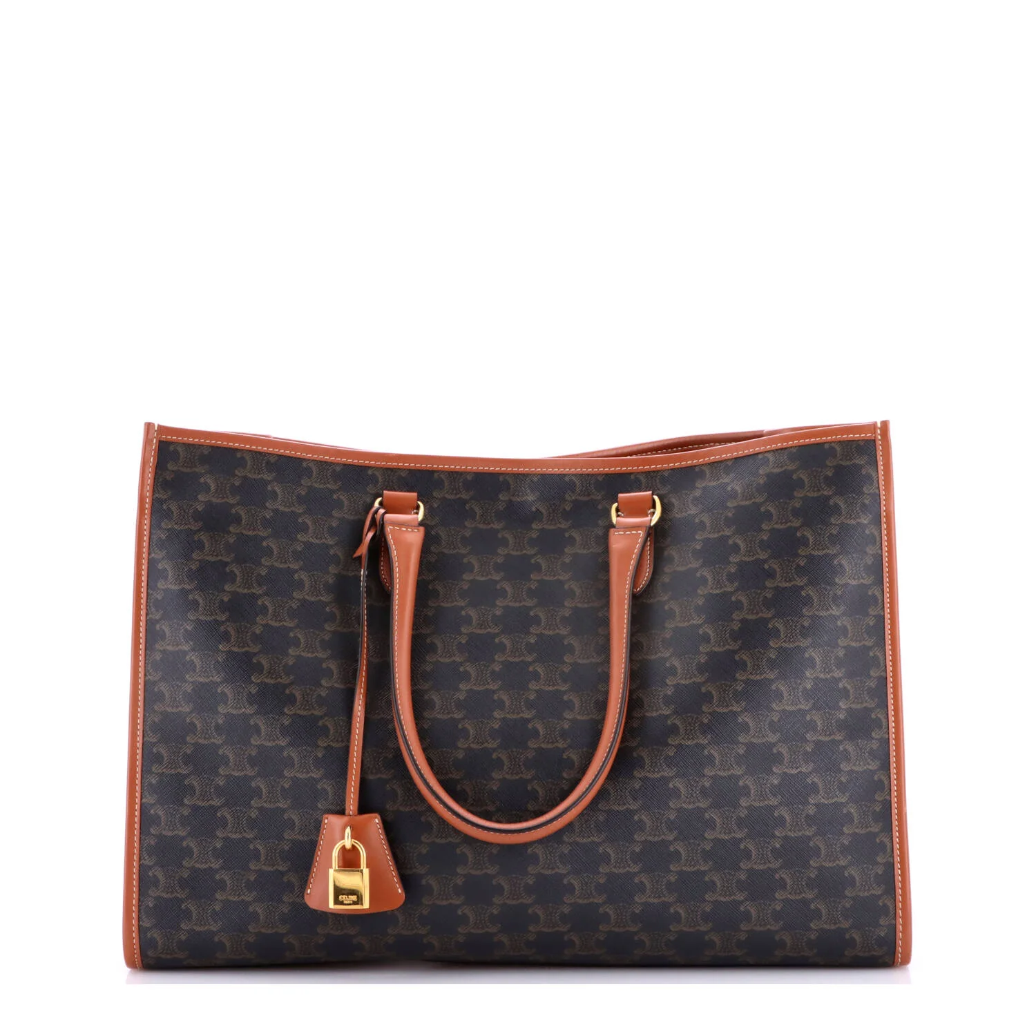 Horizontal Cabas Tote Triomphe Coated Canvas