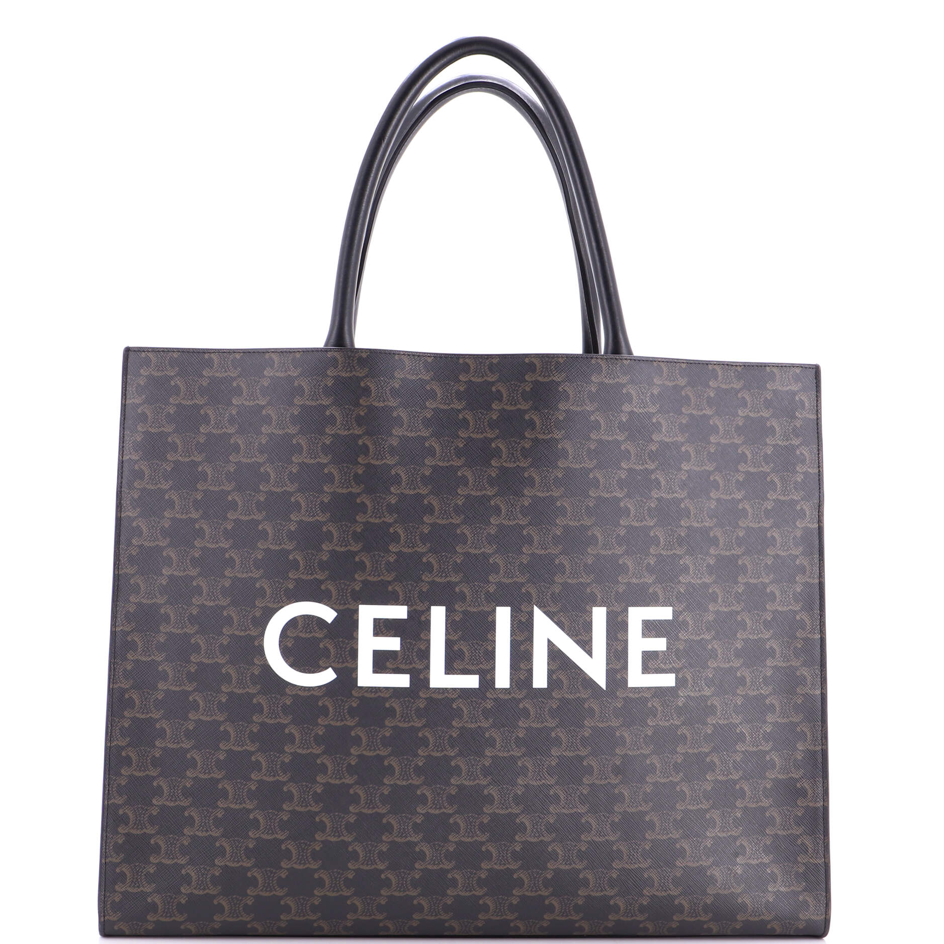 Horizontal Logo Cabas Tote Triomphe Coated Canvas