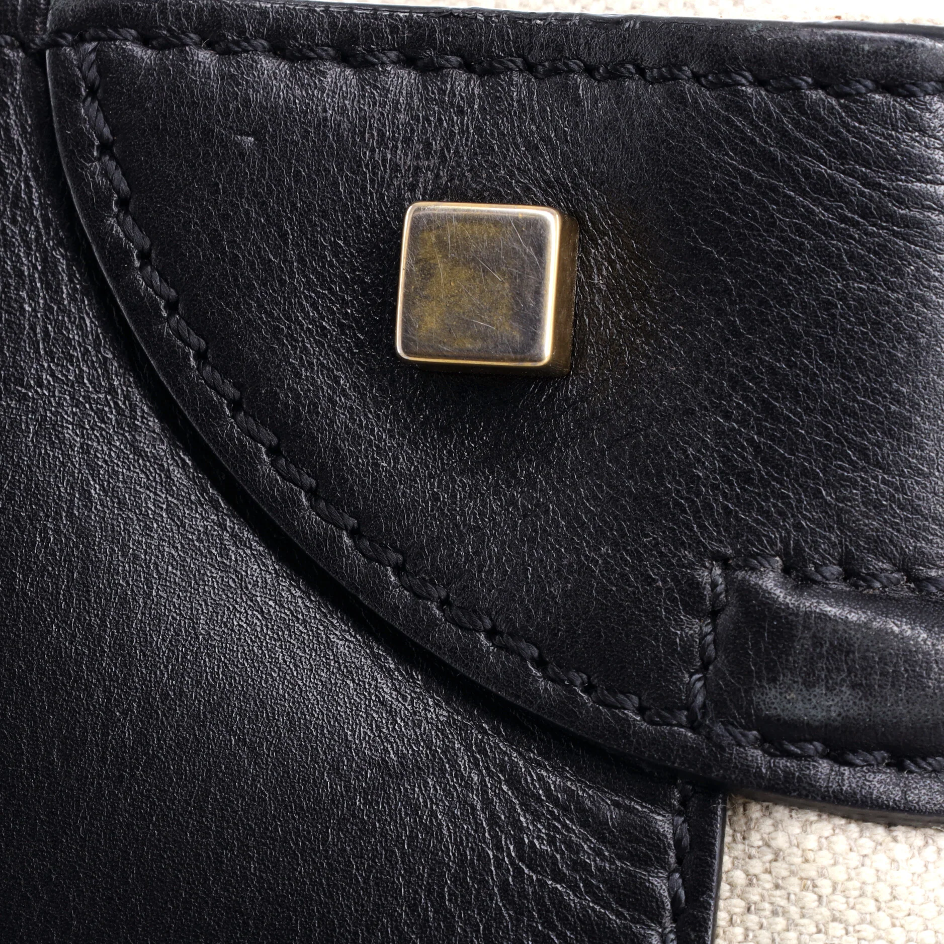 Luggage Bag Canvas and Leather Micro - Image 6