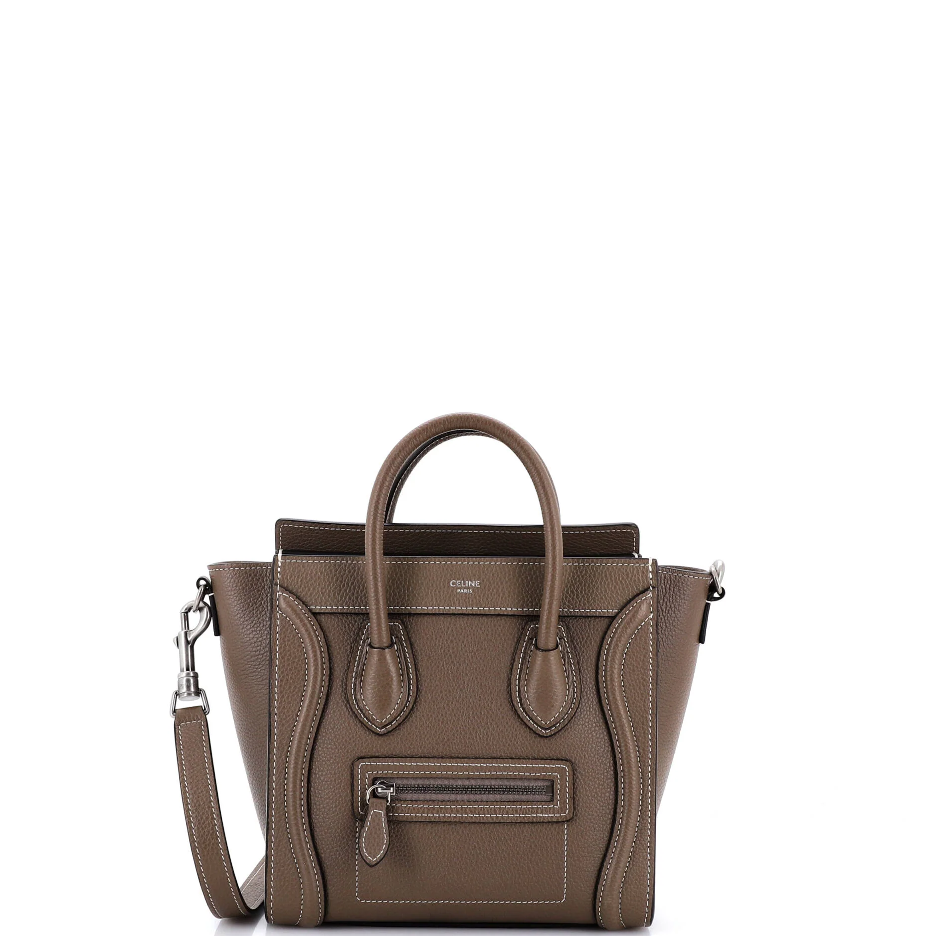 Luggage Bag Grainy Leather Nano