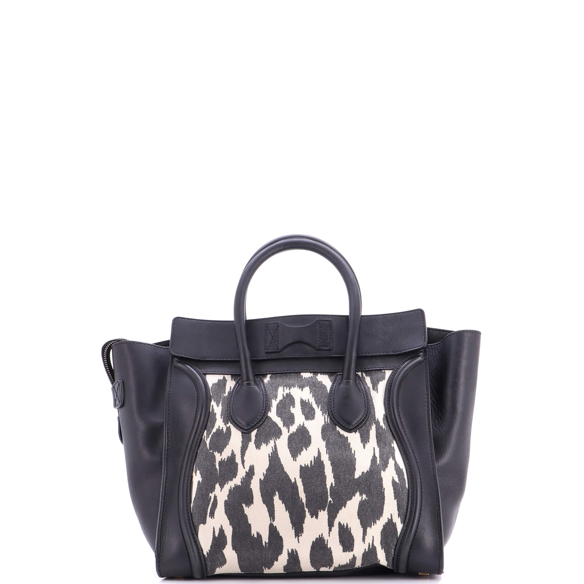 Luggage Bag Printed Canvas and Leather Mini - Image 3