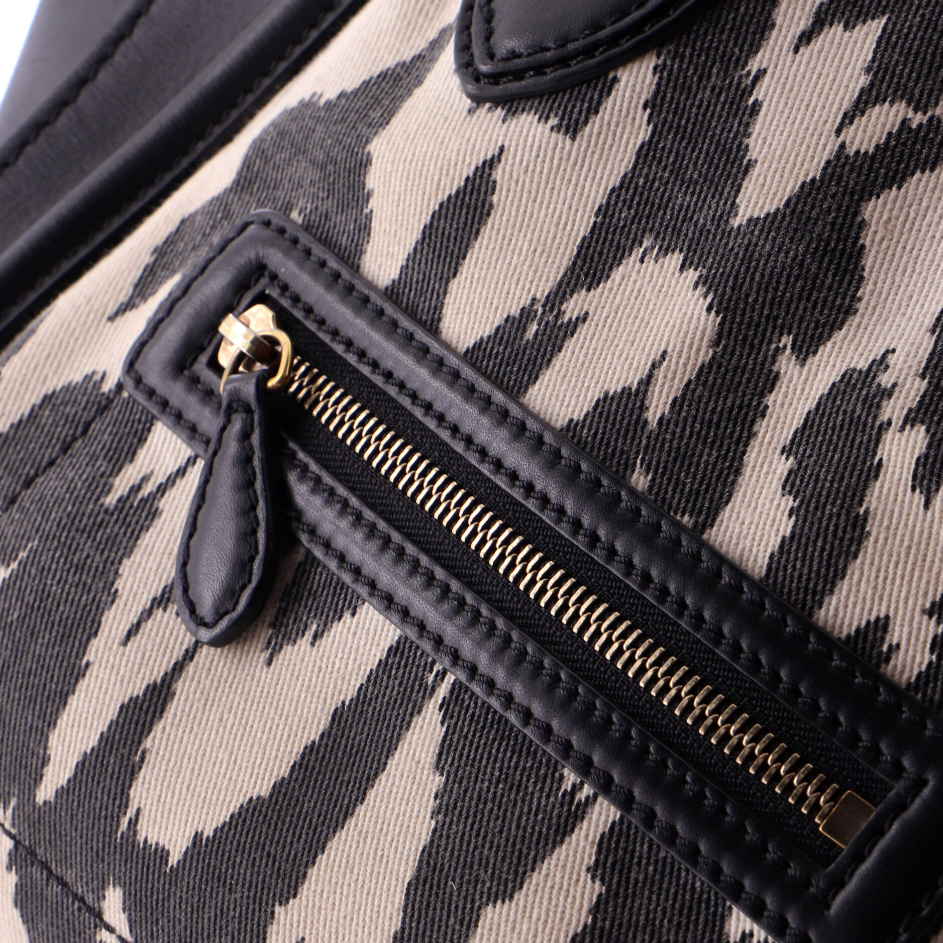 Luggage Bag Printed Canvas and Leather Mini - Image 8