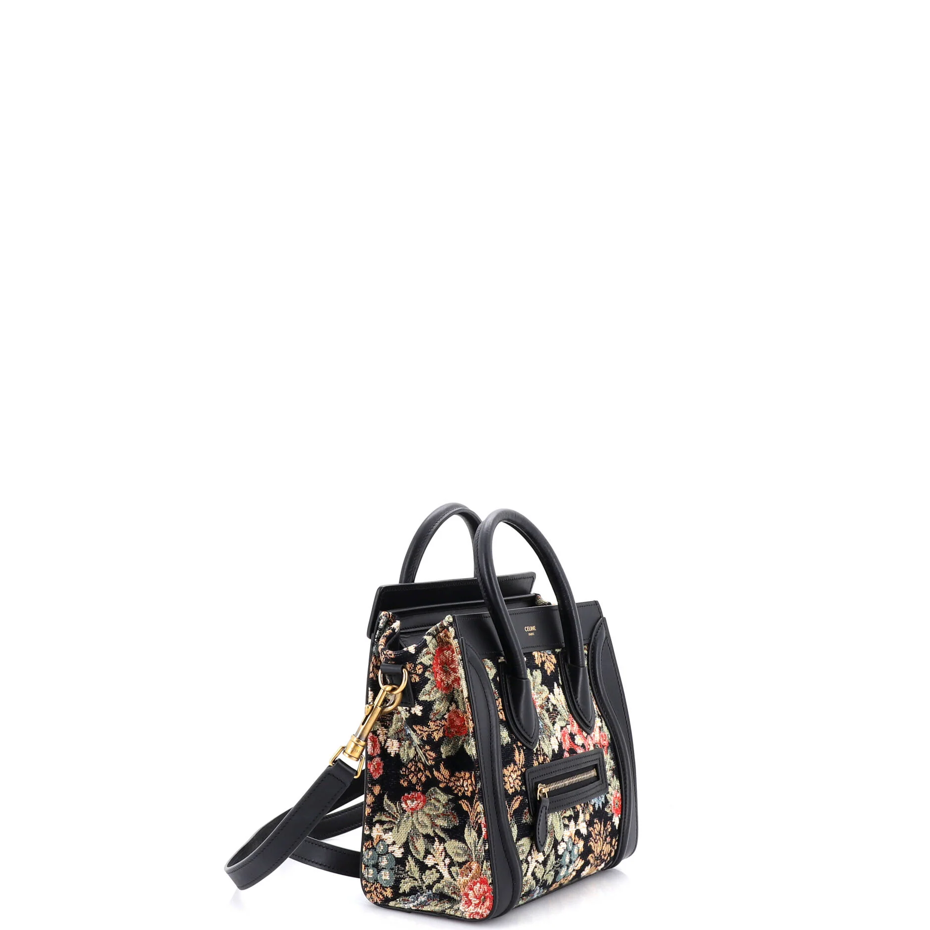 Luggage Bag Printed Jacquard and Leather Nano - Image 2
