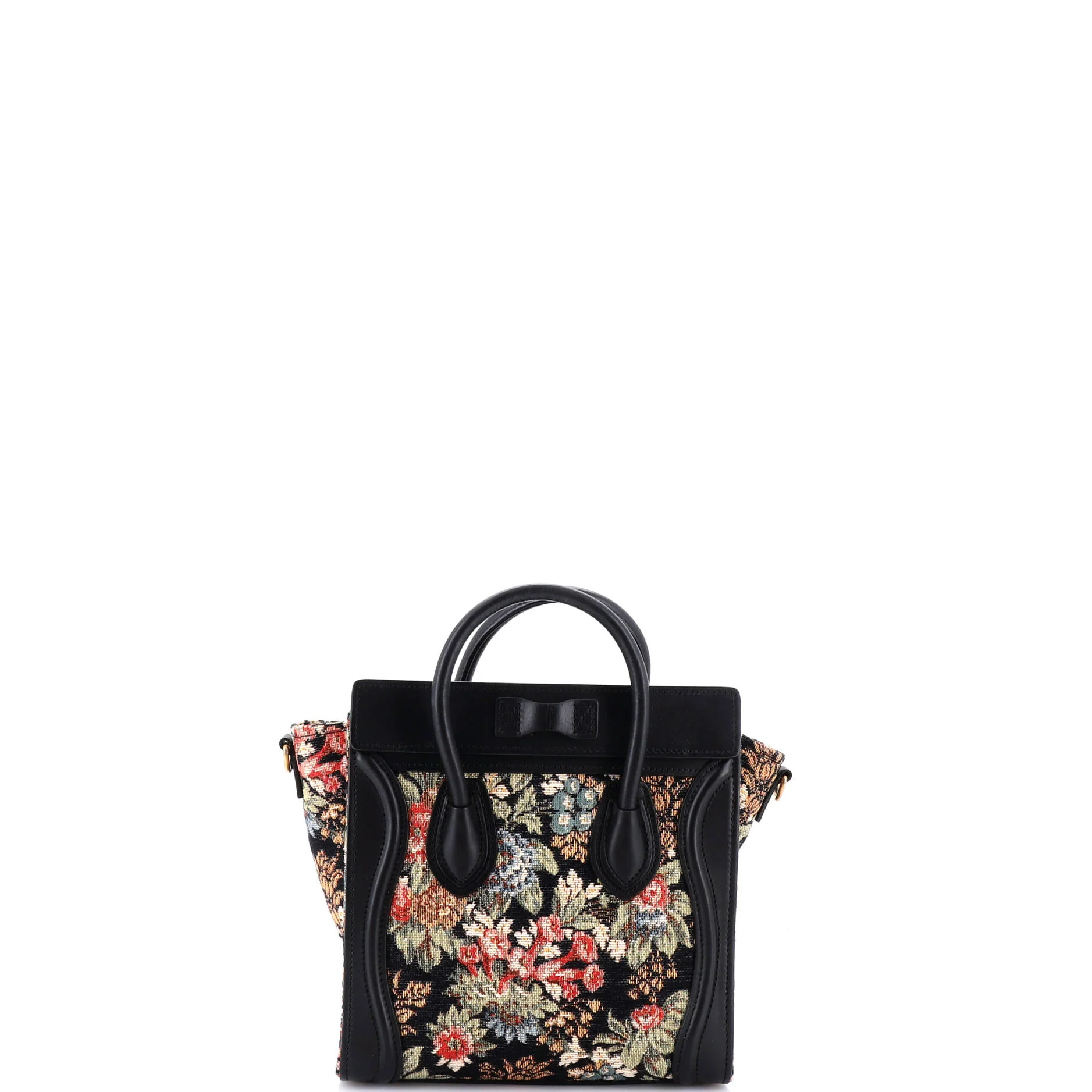Luggage Bag Printed Jacquard and Leather Nano - Image 3