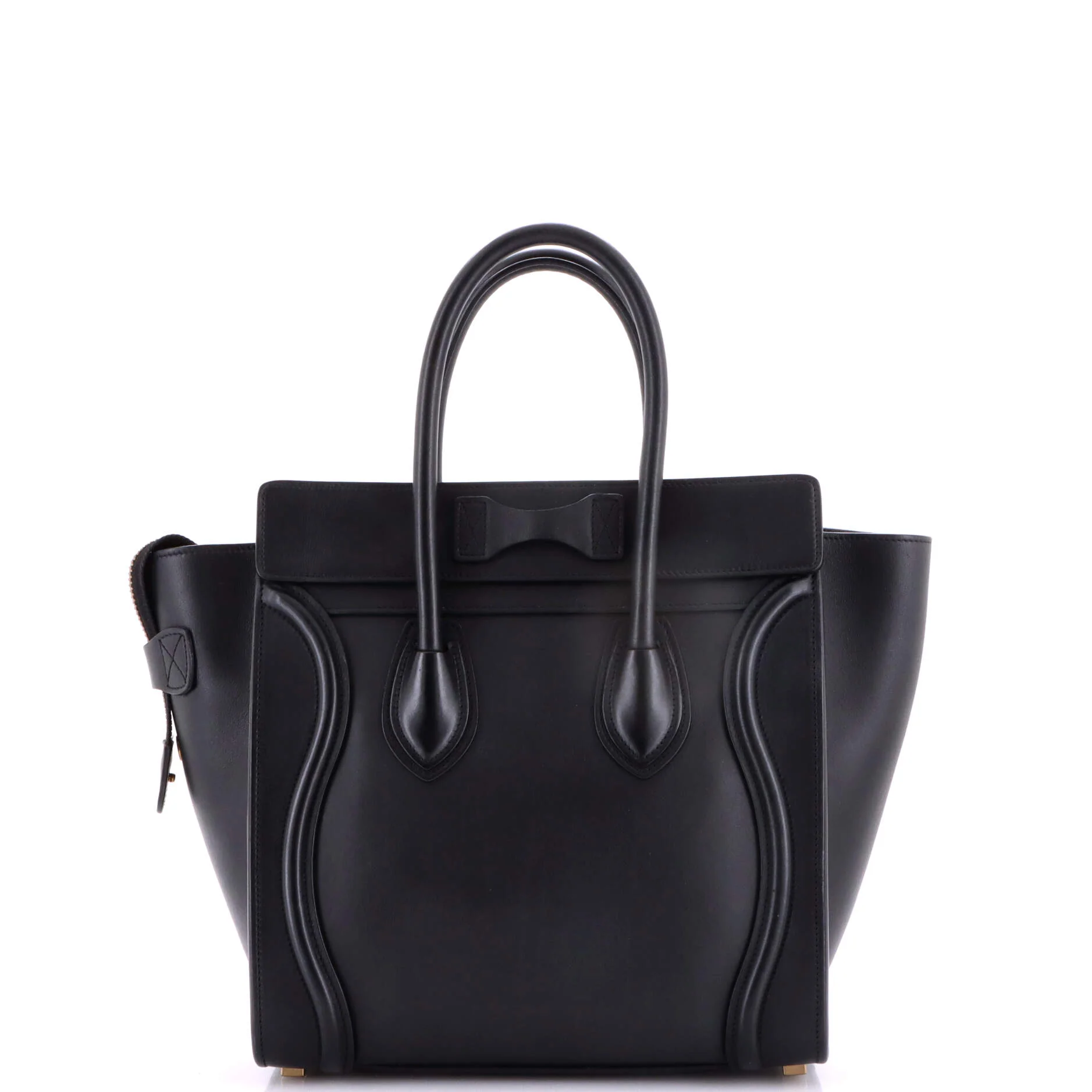 Luggage Bag Smooth Leather Medium - Image 3