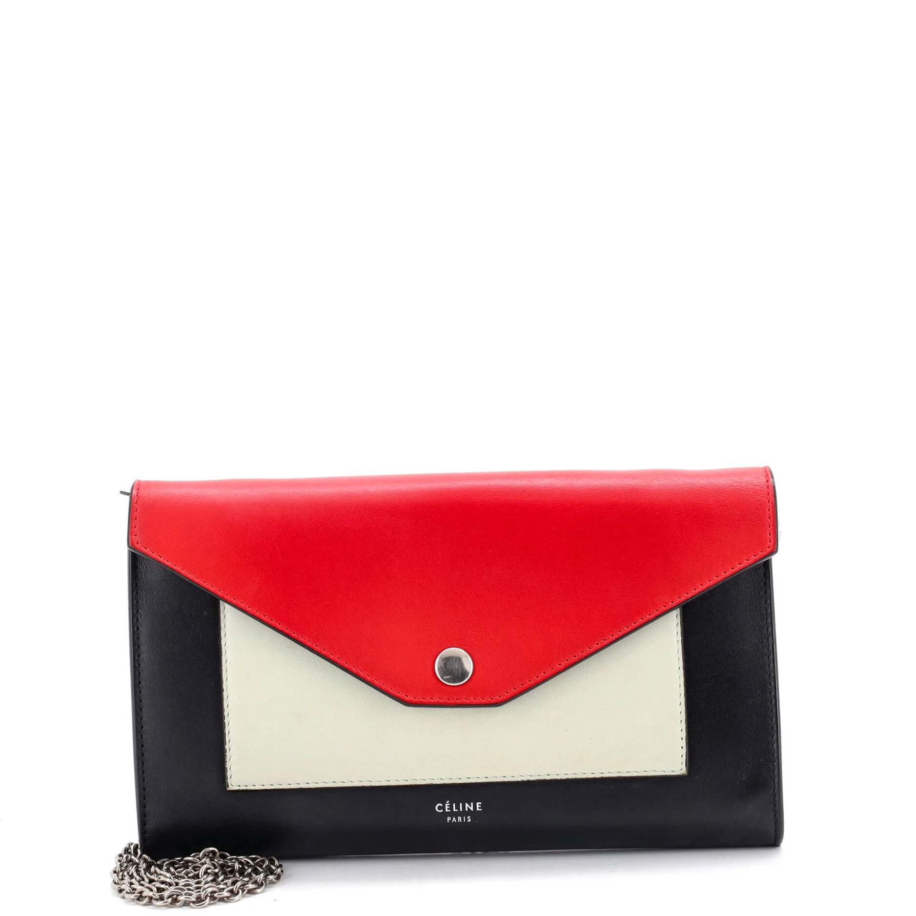 Pocket Envelope Shoulder Bag Leather Small