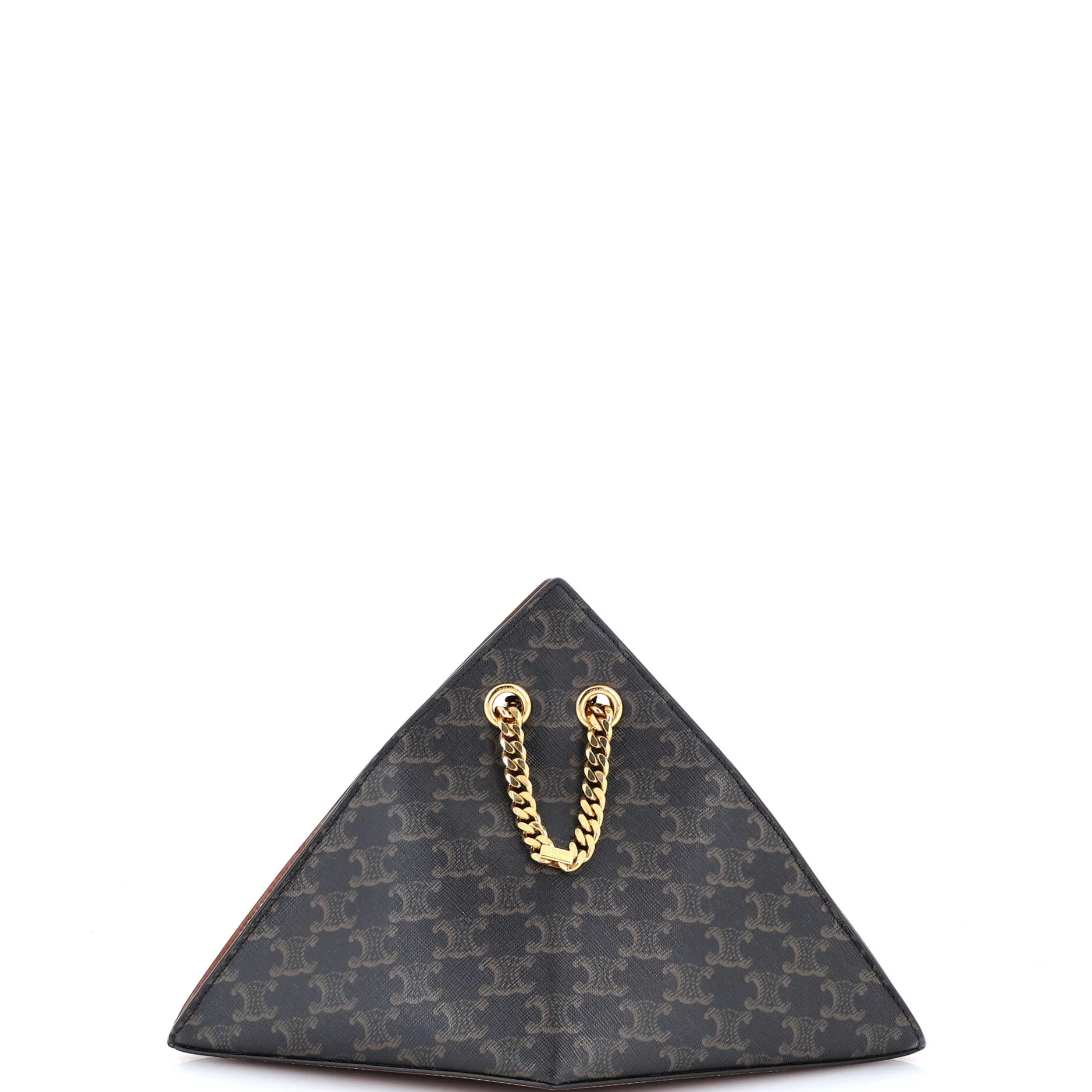 Pyramid Chain Shoulder Bag Triomphe Coated Canvas