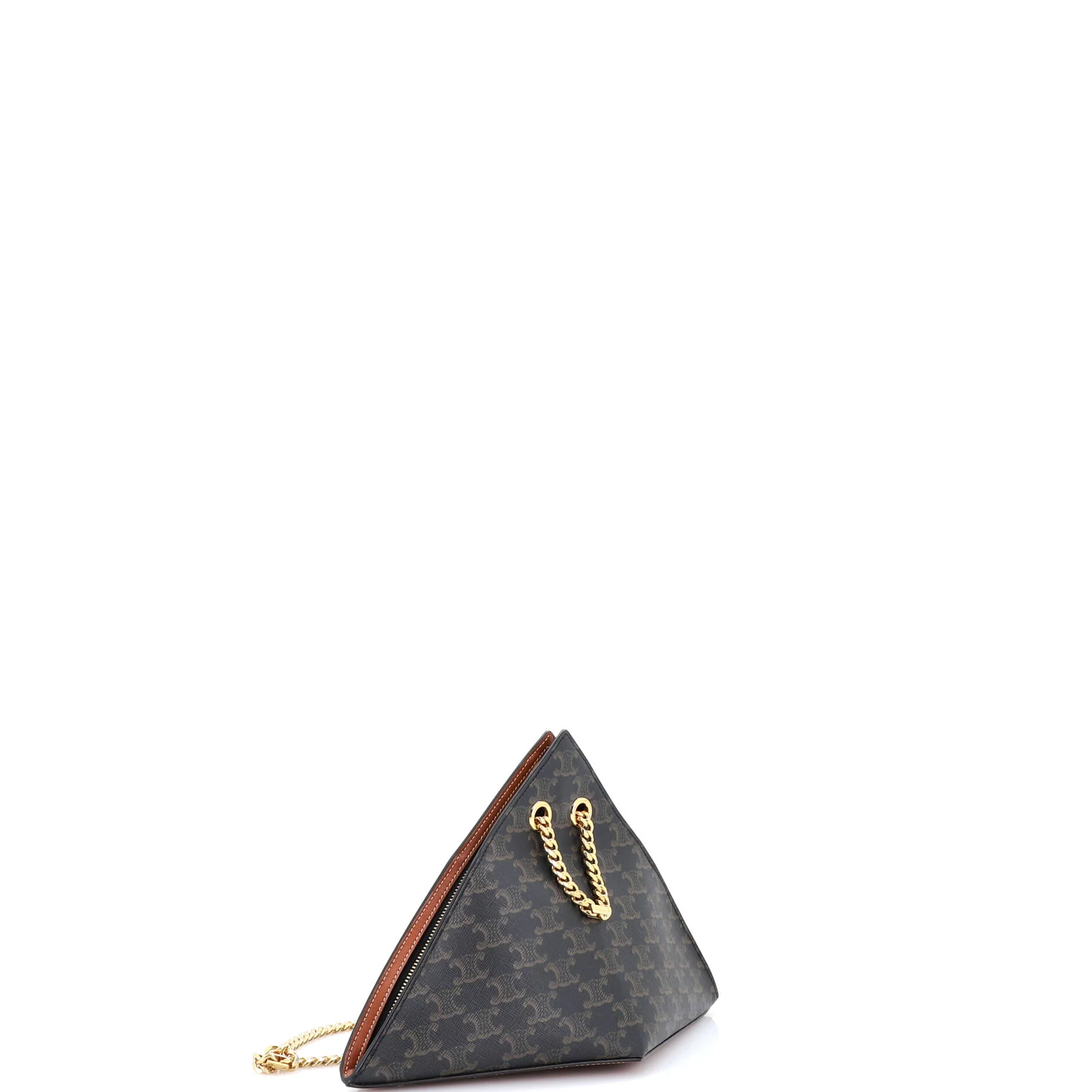 Pyramid Chain Shoulder Bag Triomphe Coated Canvas - Image 2