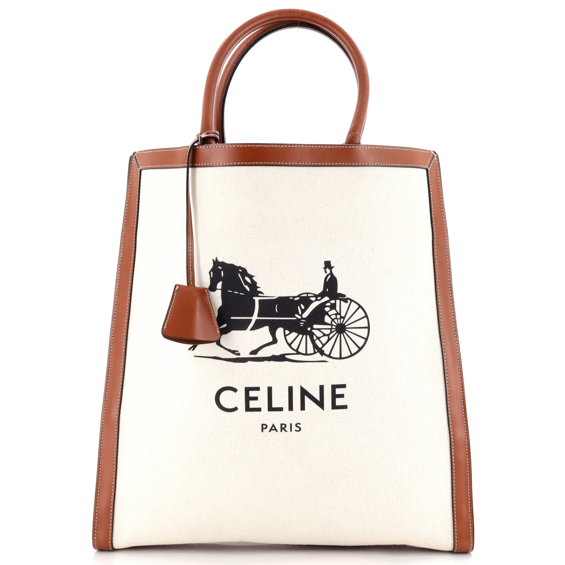 Sulky Vertical Cabas Tote Canvas with Leather Large
