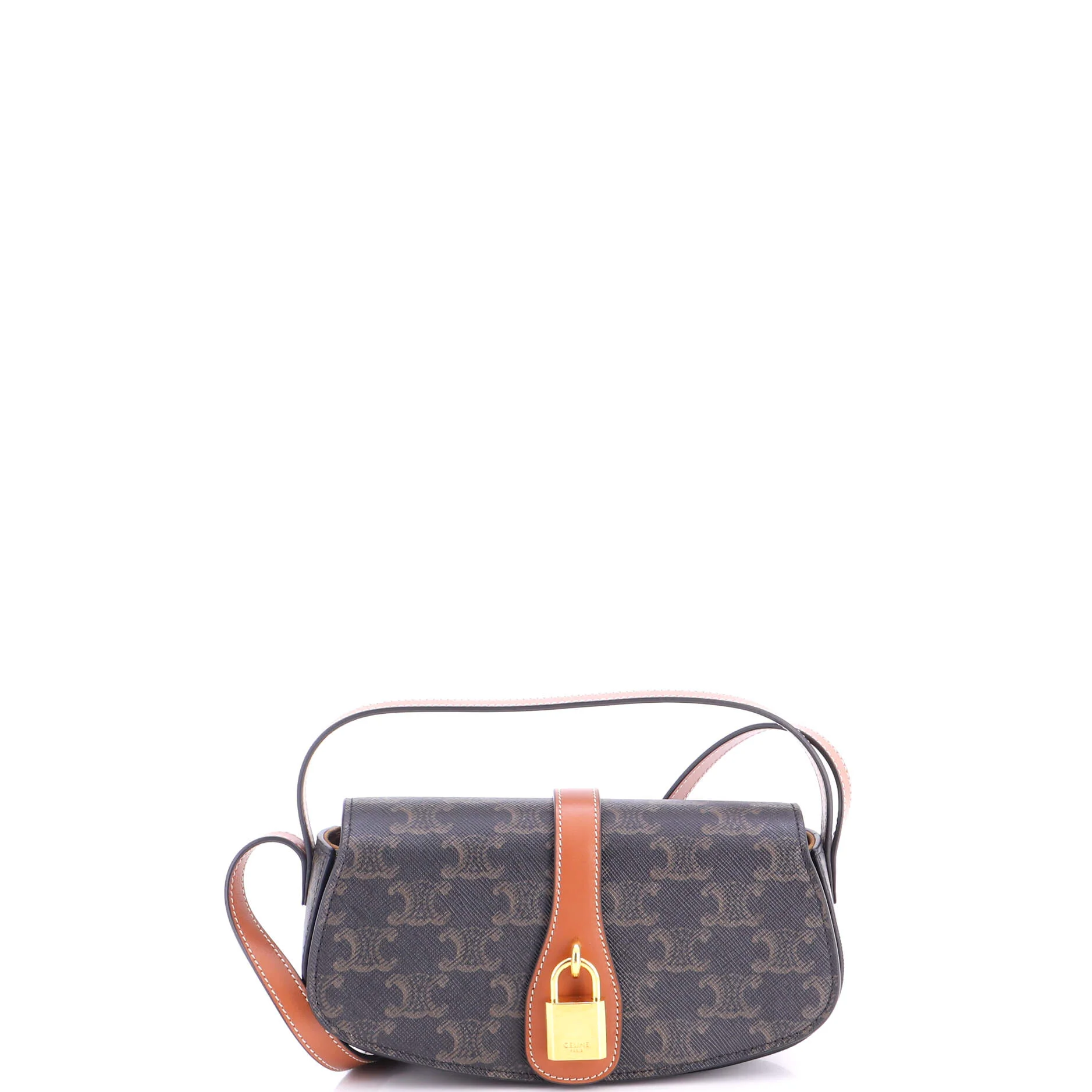 Tabou Clutch with Strap Triomphe Coated Canvas