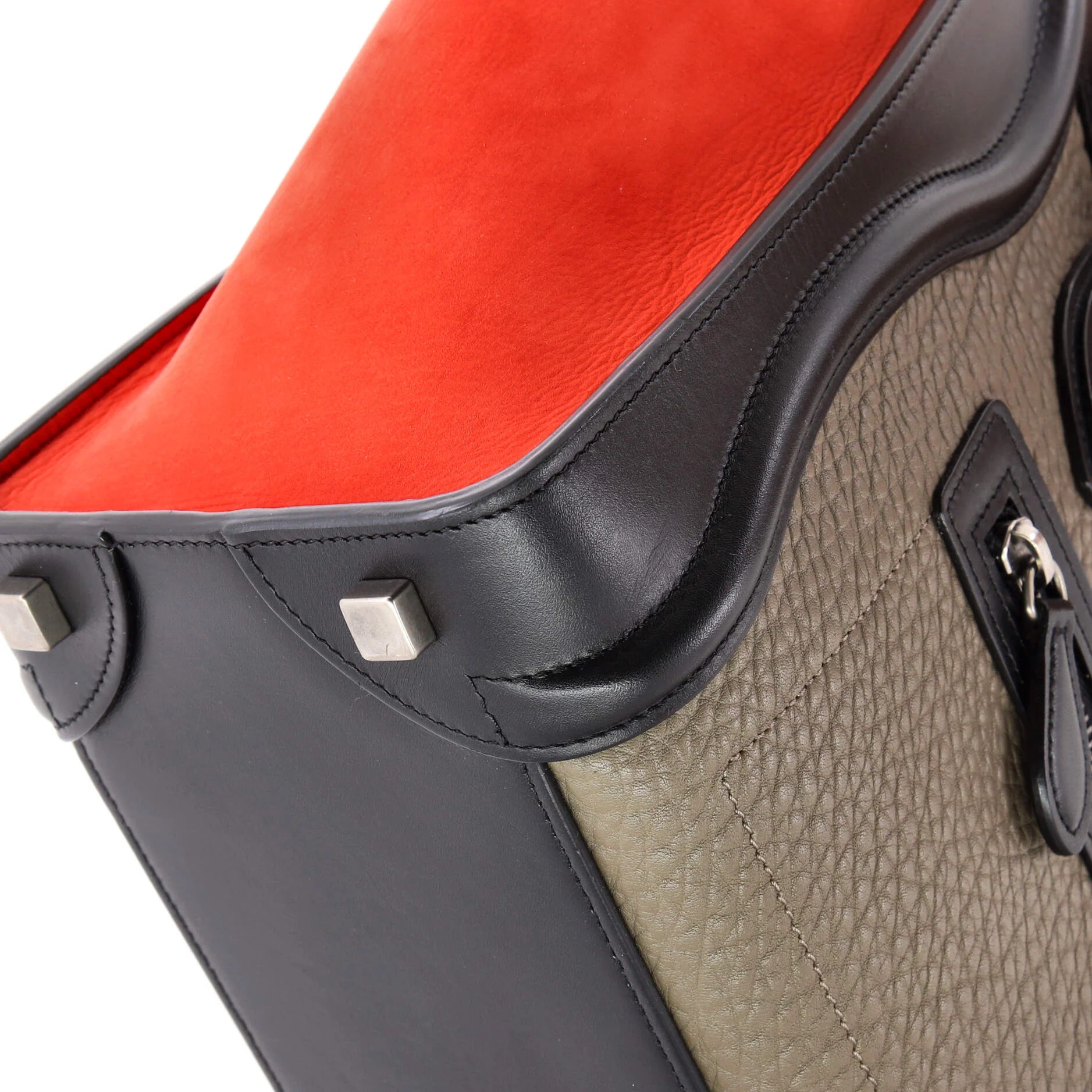 Tricolor Luggage Bag Leather Micro - Image 6