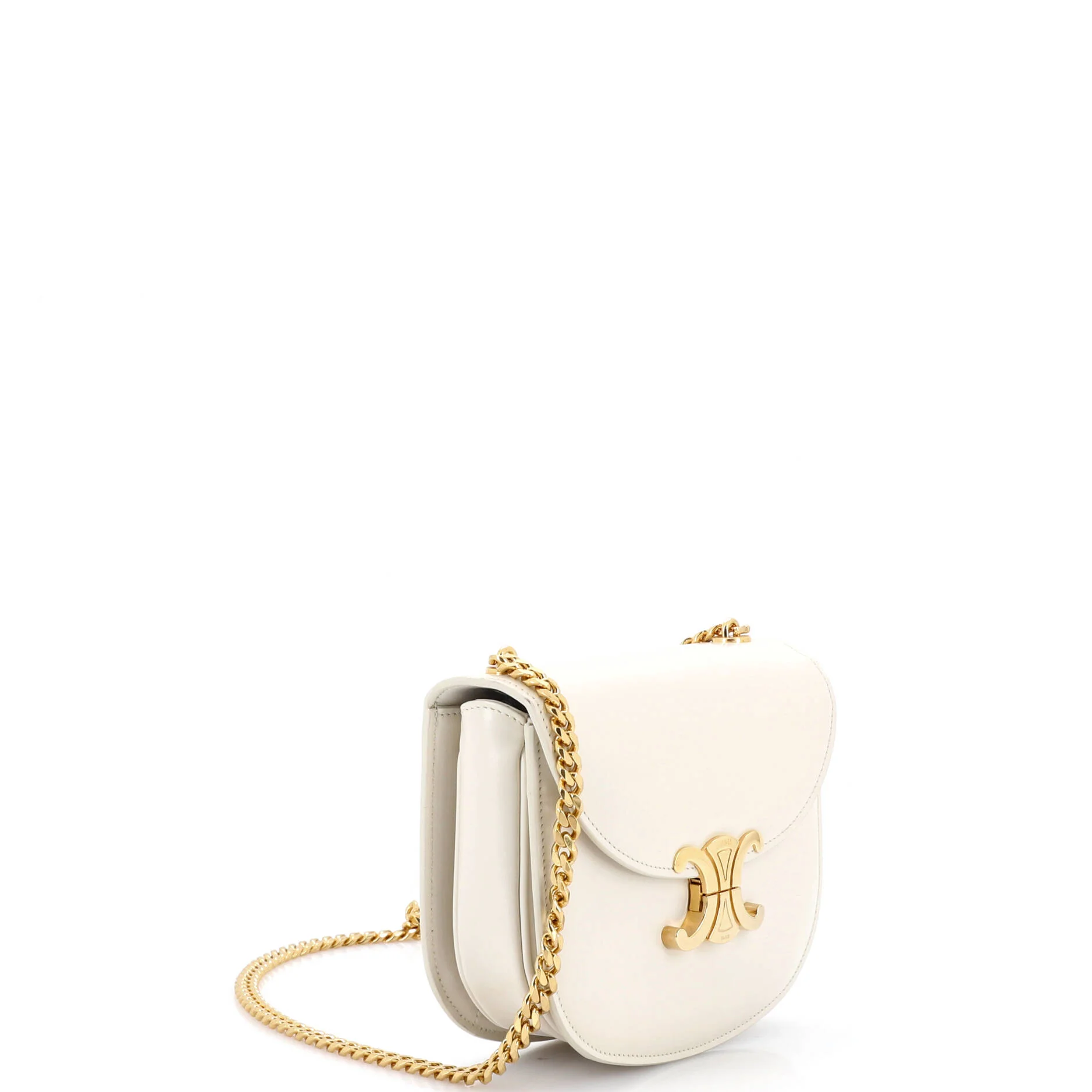 Triomphe Besace Clea Chain Flap Bag Leather - Image 2
