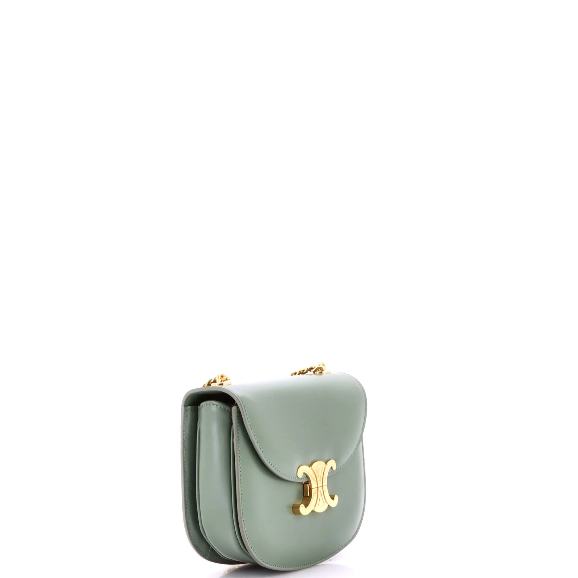 Triomphe Besace Clea Chain Flap Bag Leather - Image 2