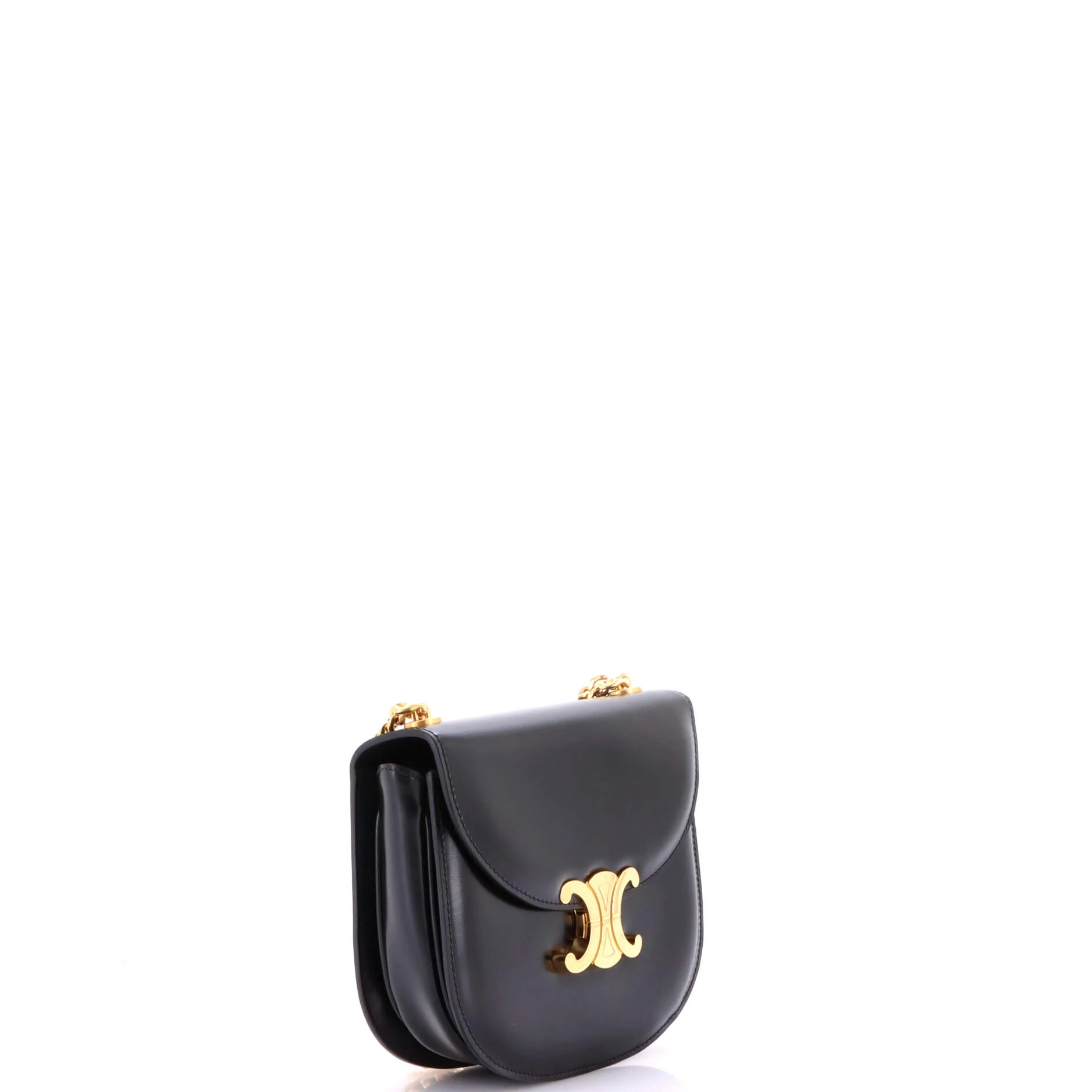 Triomphe Besace Clea Chain Flap Bag Leather - Image 2