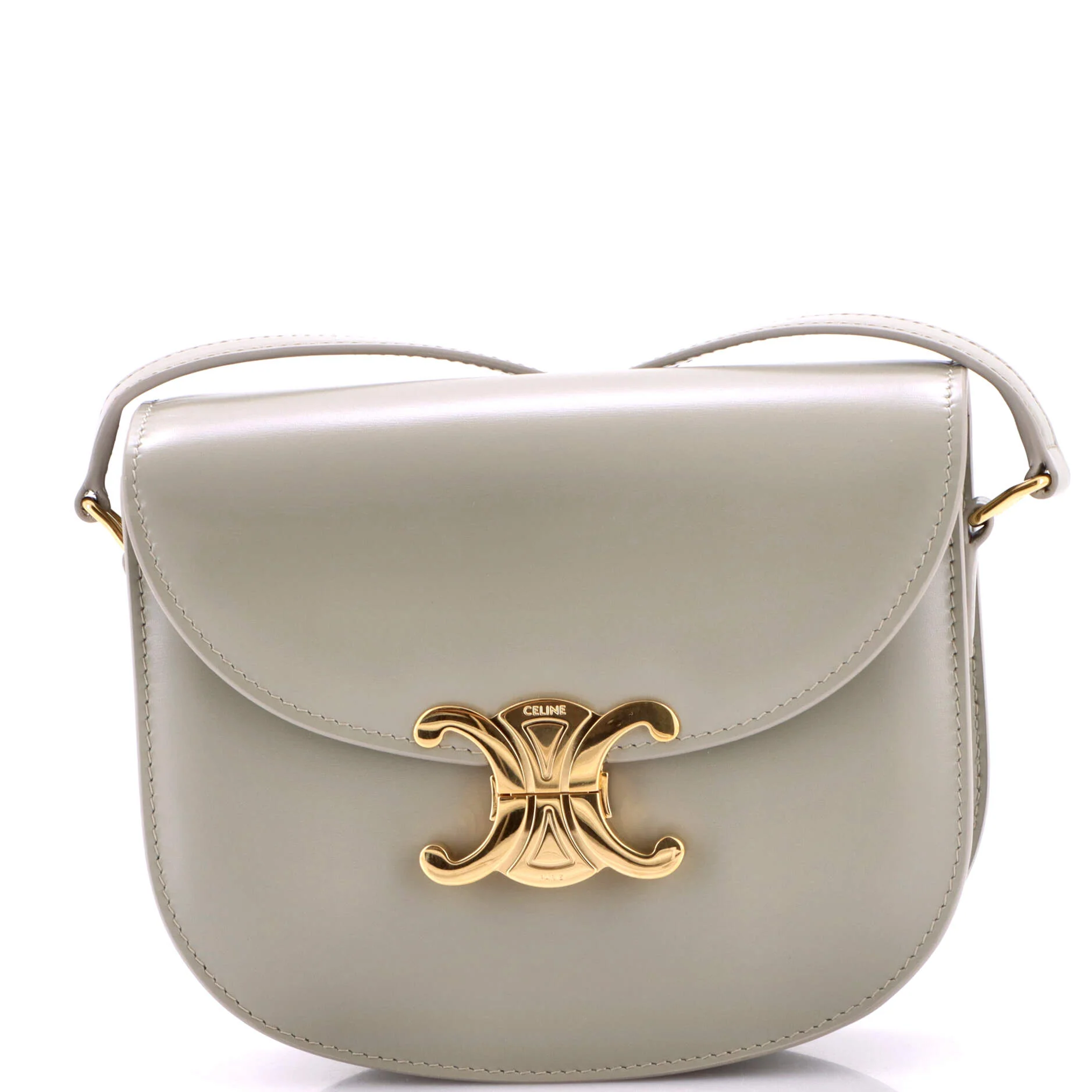 Triomphe Besace Clea Flap Bag Leather
