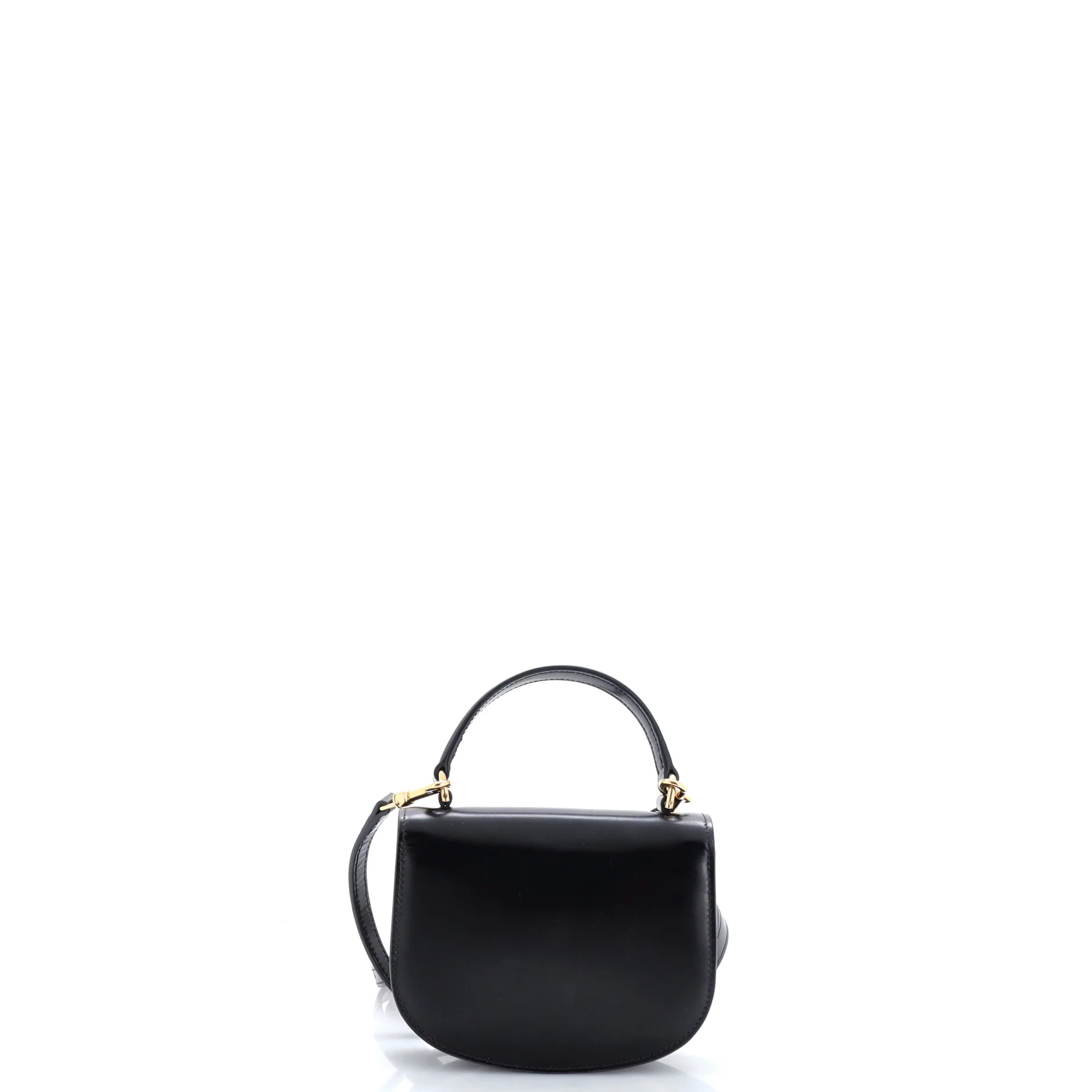 Triomphe Besace Clea Top Handle Flap Bag Leather Mini - Image 3