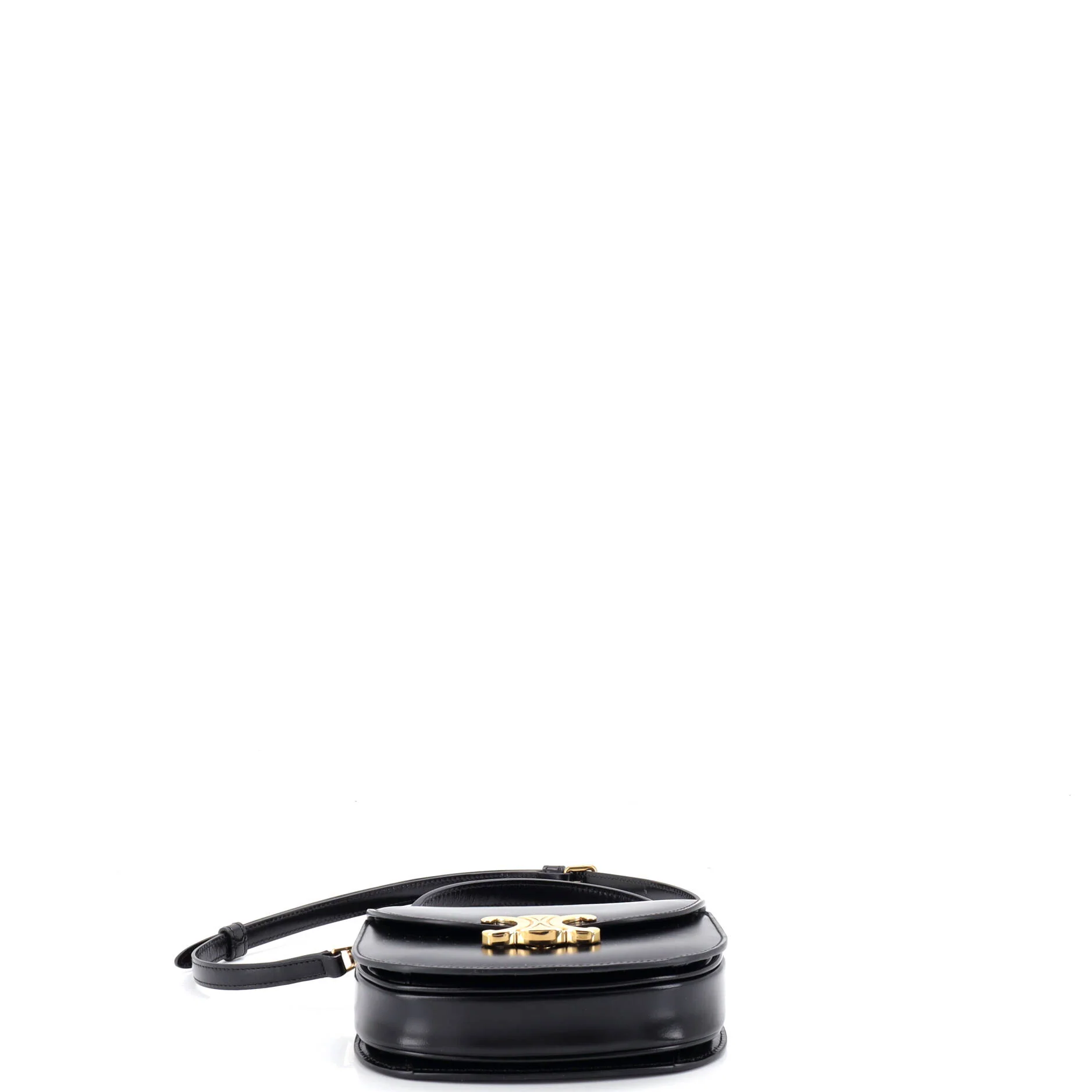 Triomphe Besace Clea Top Handle Flap Bag Leather Mini - Image 4