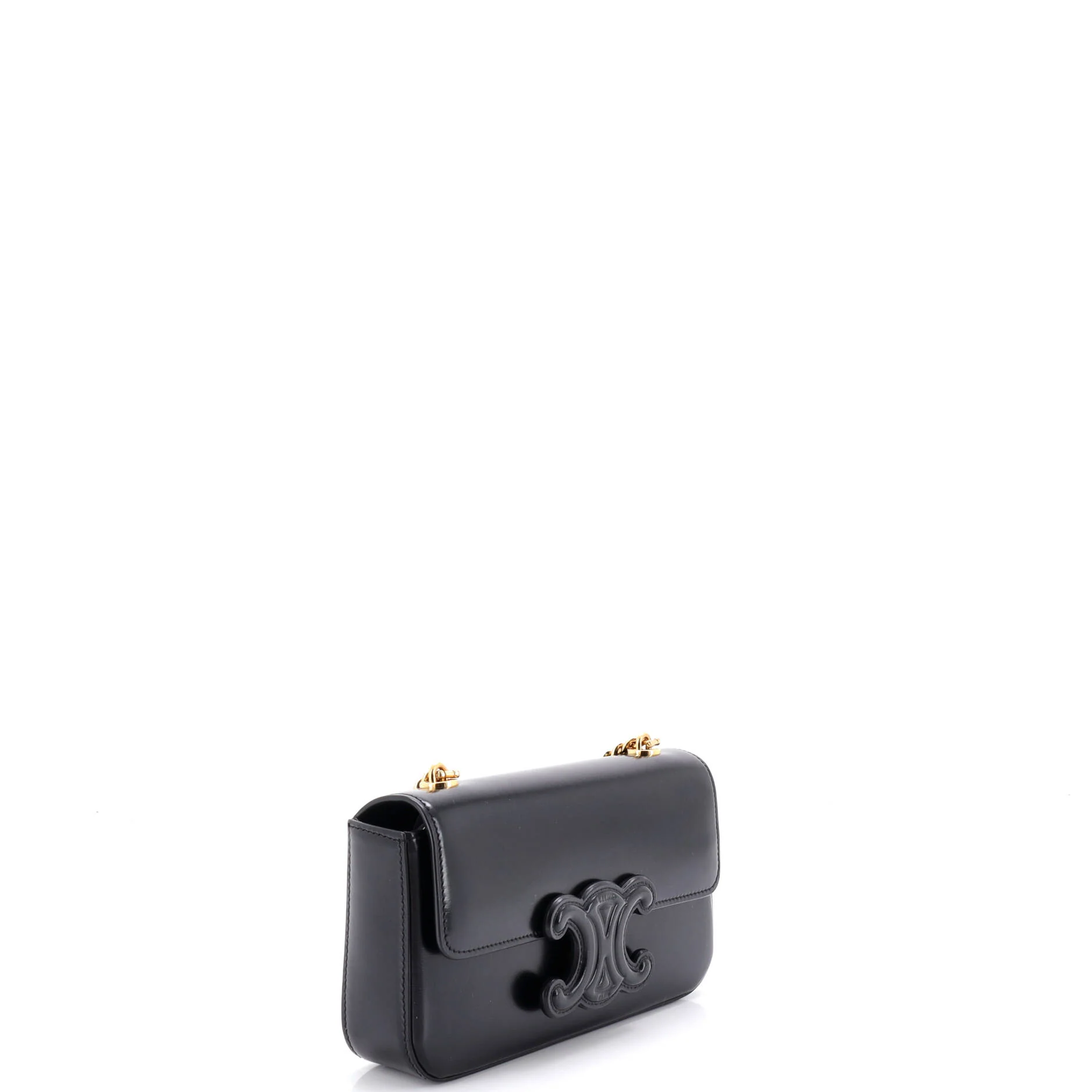 Triomphe Chain Shoulder Bag Leather Small - Image 2