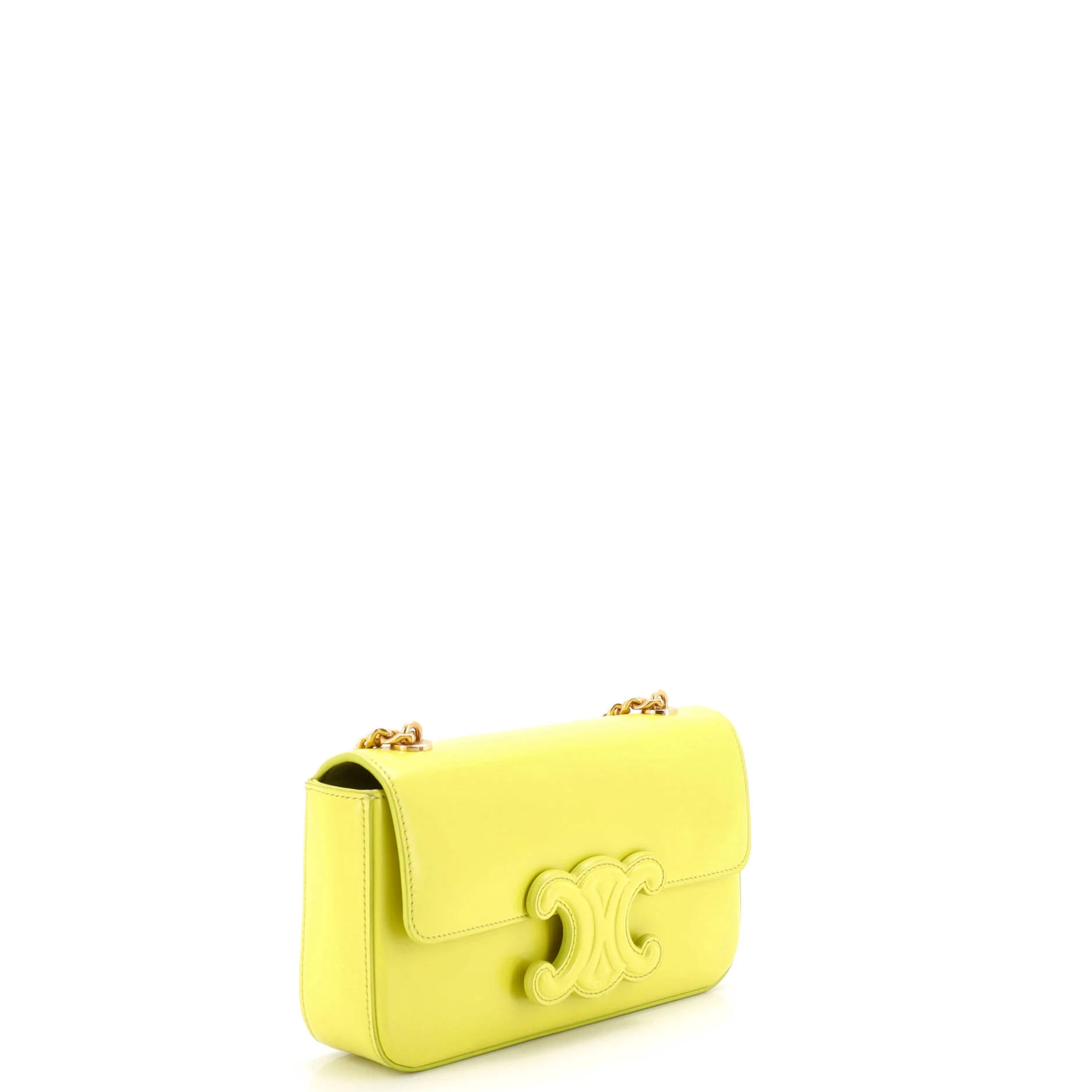 Triomphe Chain Shoulder Bag Leather Small - Image 2
