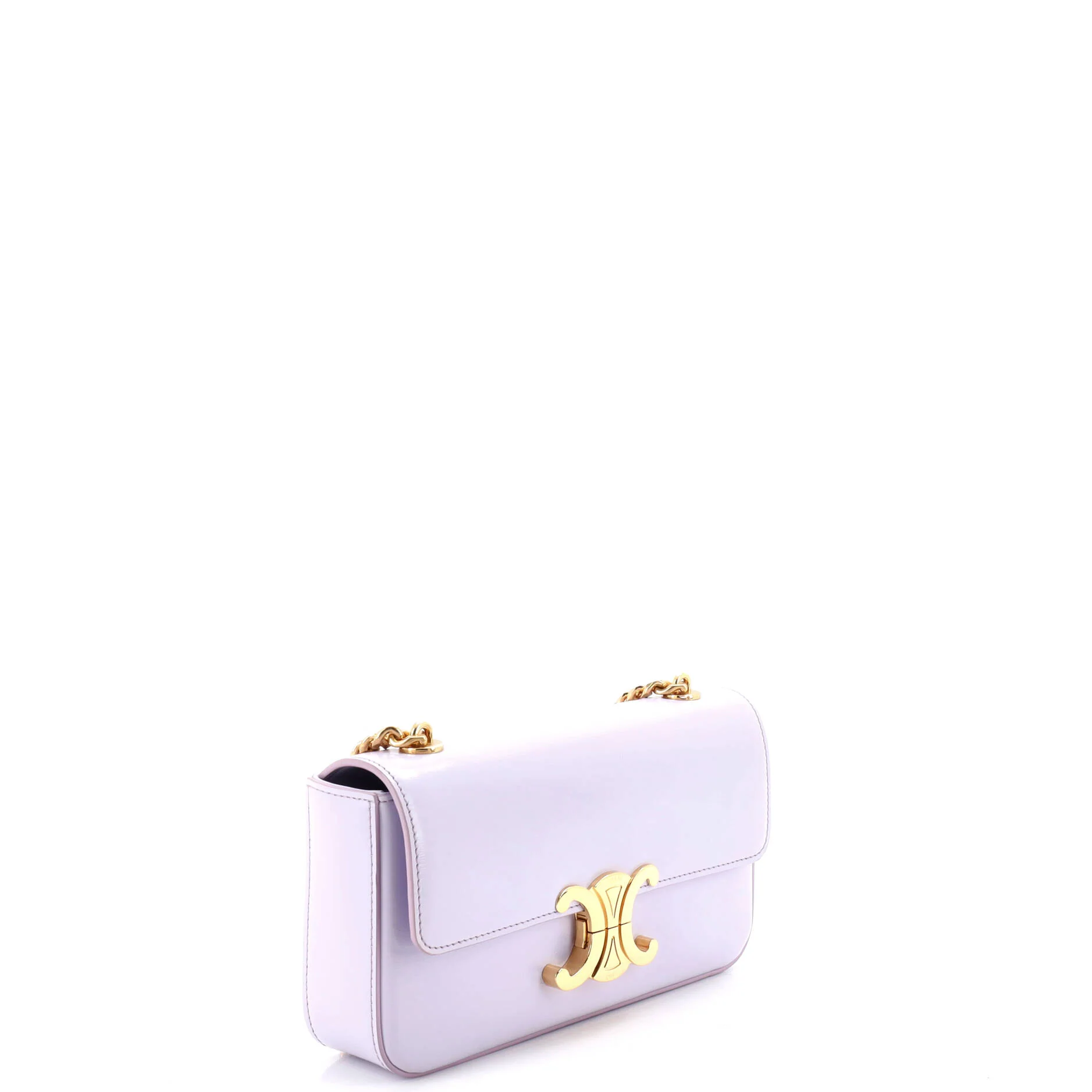 Triomphe Chain Shoulder Bag Leather Small - Image 2