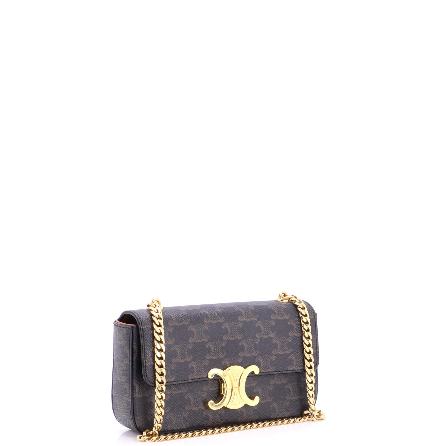 Triomphe Chain Shoulder Bag Triomphe Coated Canvas Small - Image 2