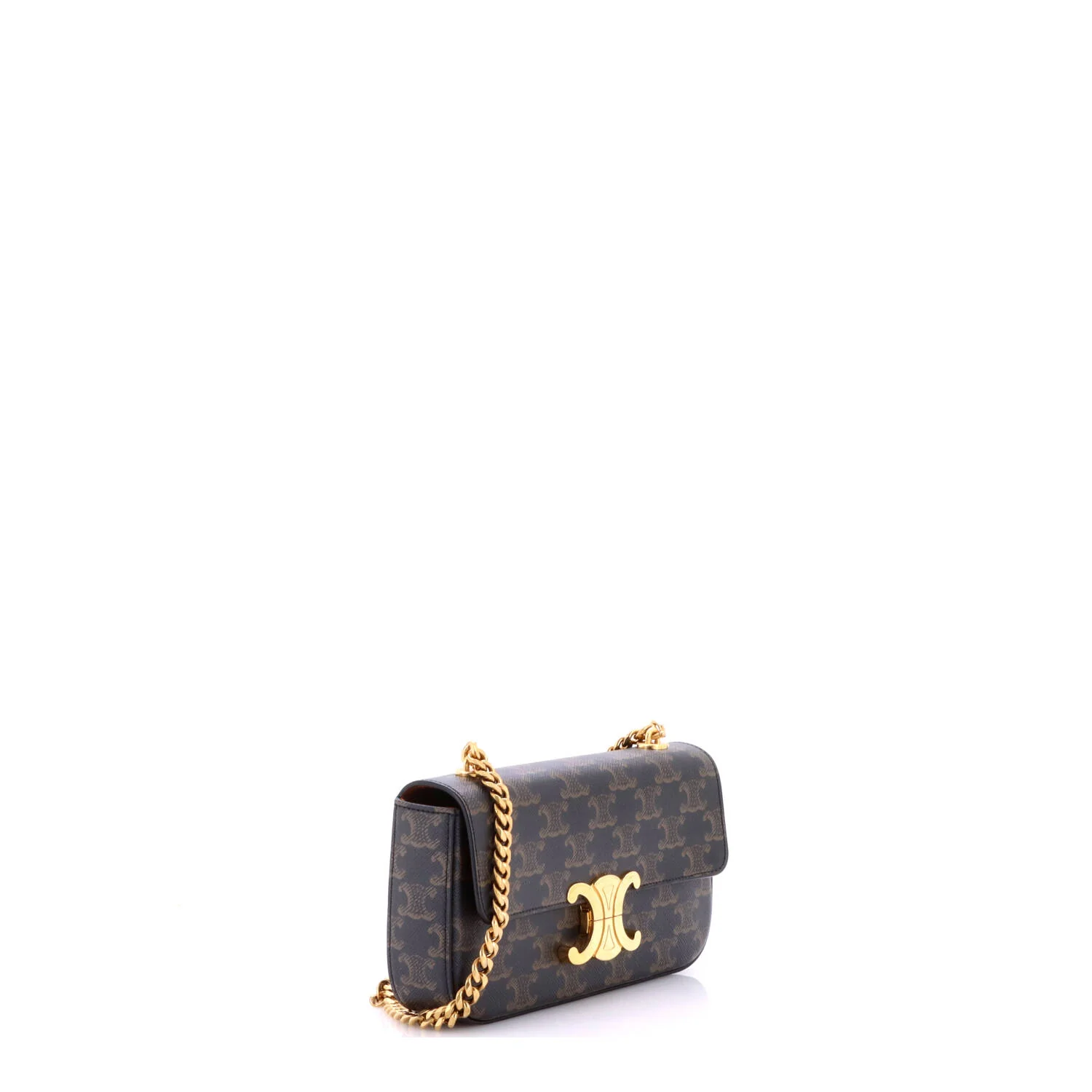 Triomphe Chain Shoulder Bag Triomphe Coated Canvas Small - Image 2